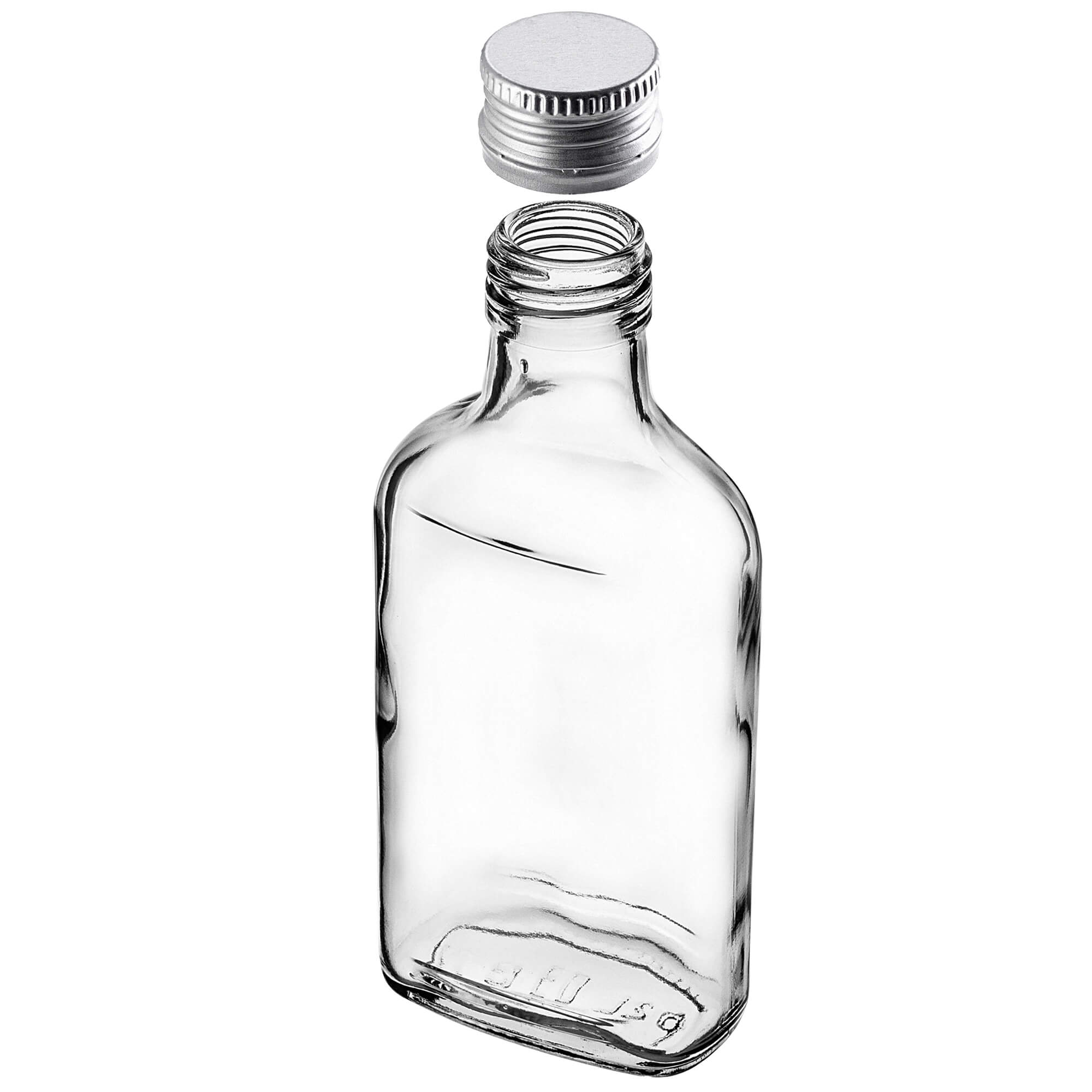 Butelka piersiówka Viane 200ml z srebrną zakrętką 50 szt.