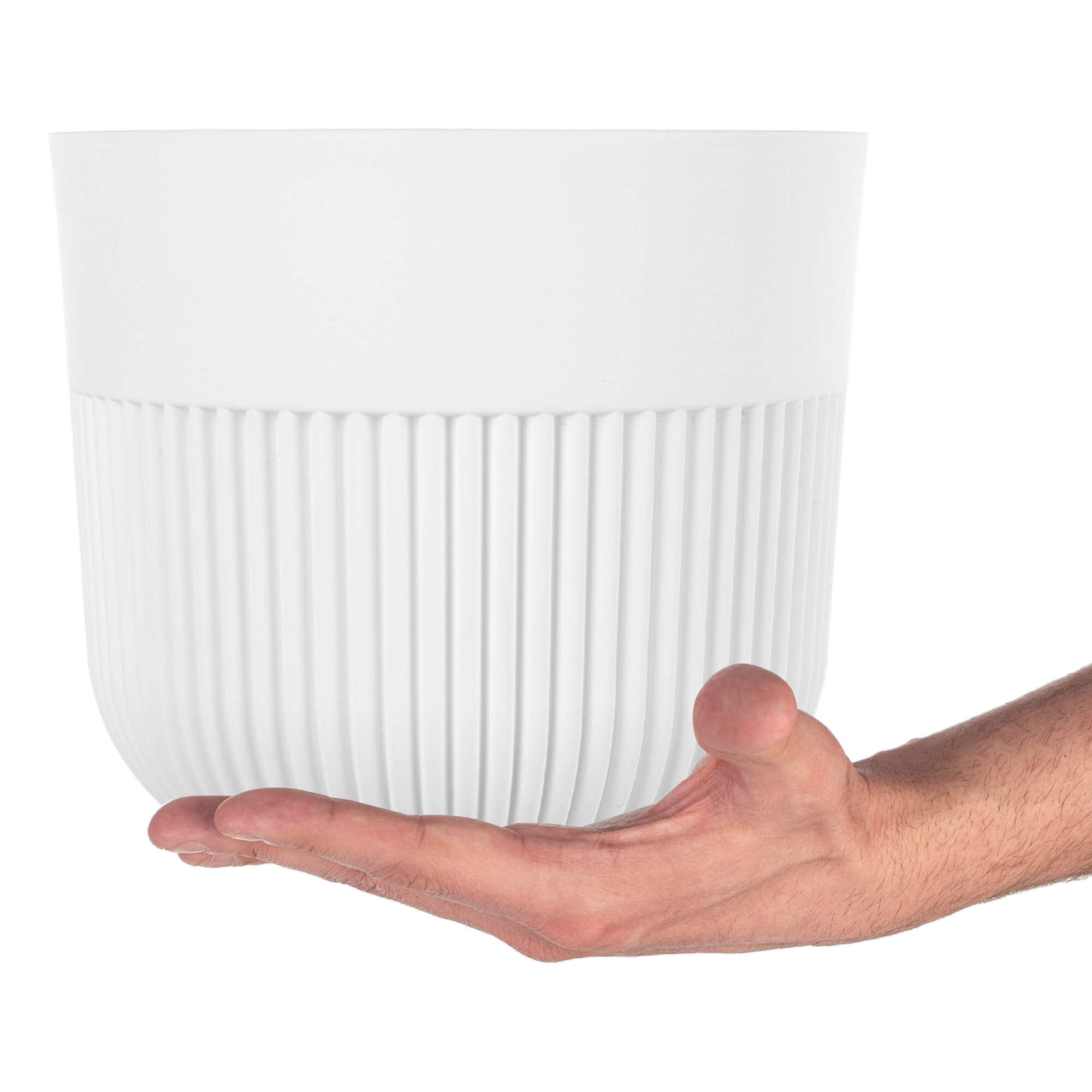 Doniczka osłonka Ornon 19 cm biała