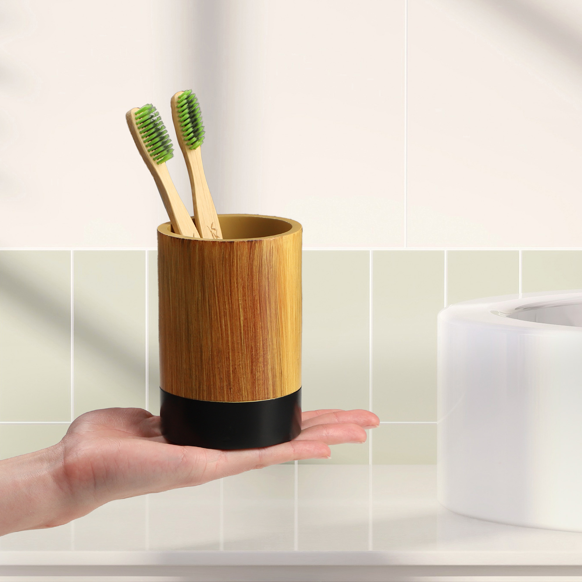 Kubek łazienkowy Laon 7 x 11 cm, brązowy