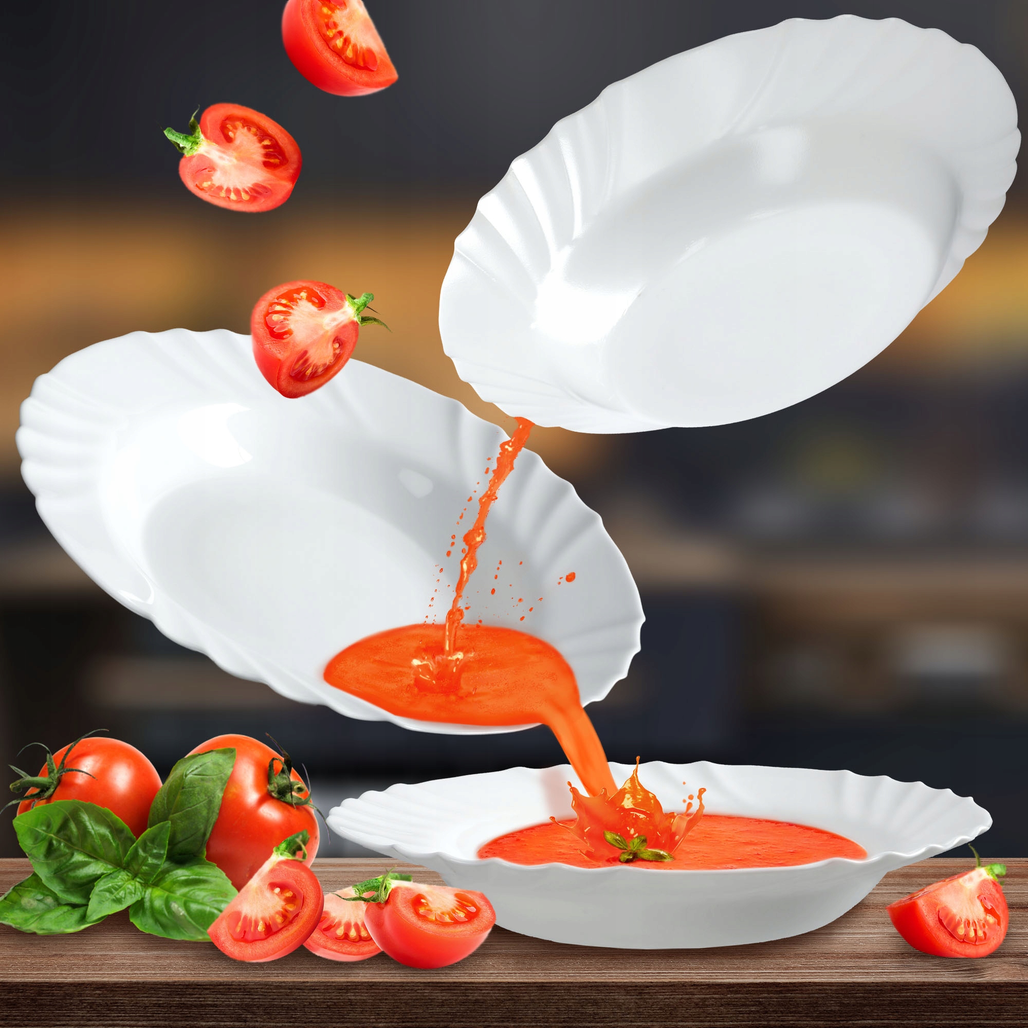 Talerz obiadowy głęboki Tolena 23 cm, 3 szt.