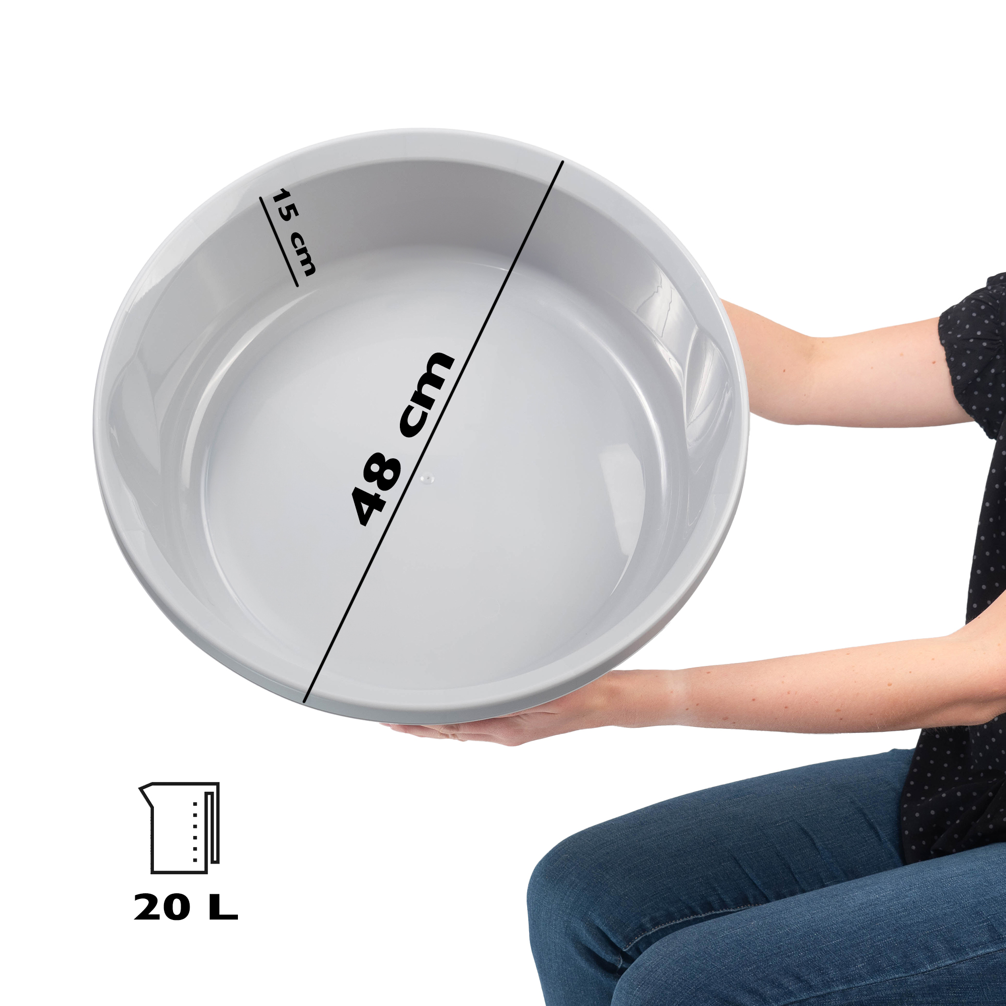 Miska łazienkowa Loja matowa 20L, szary