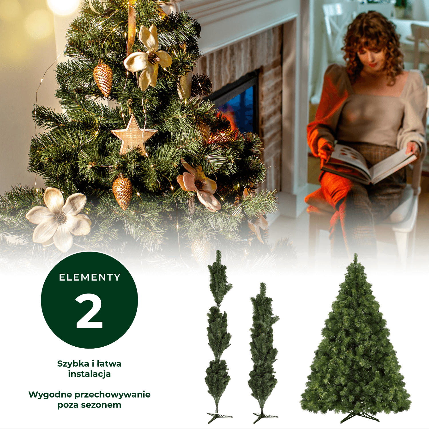 Choinka sztuczna jodła Guia 180 cm