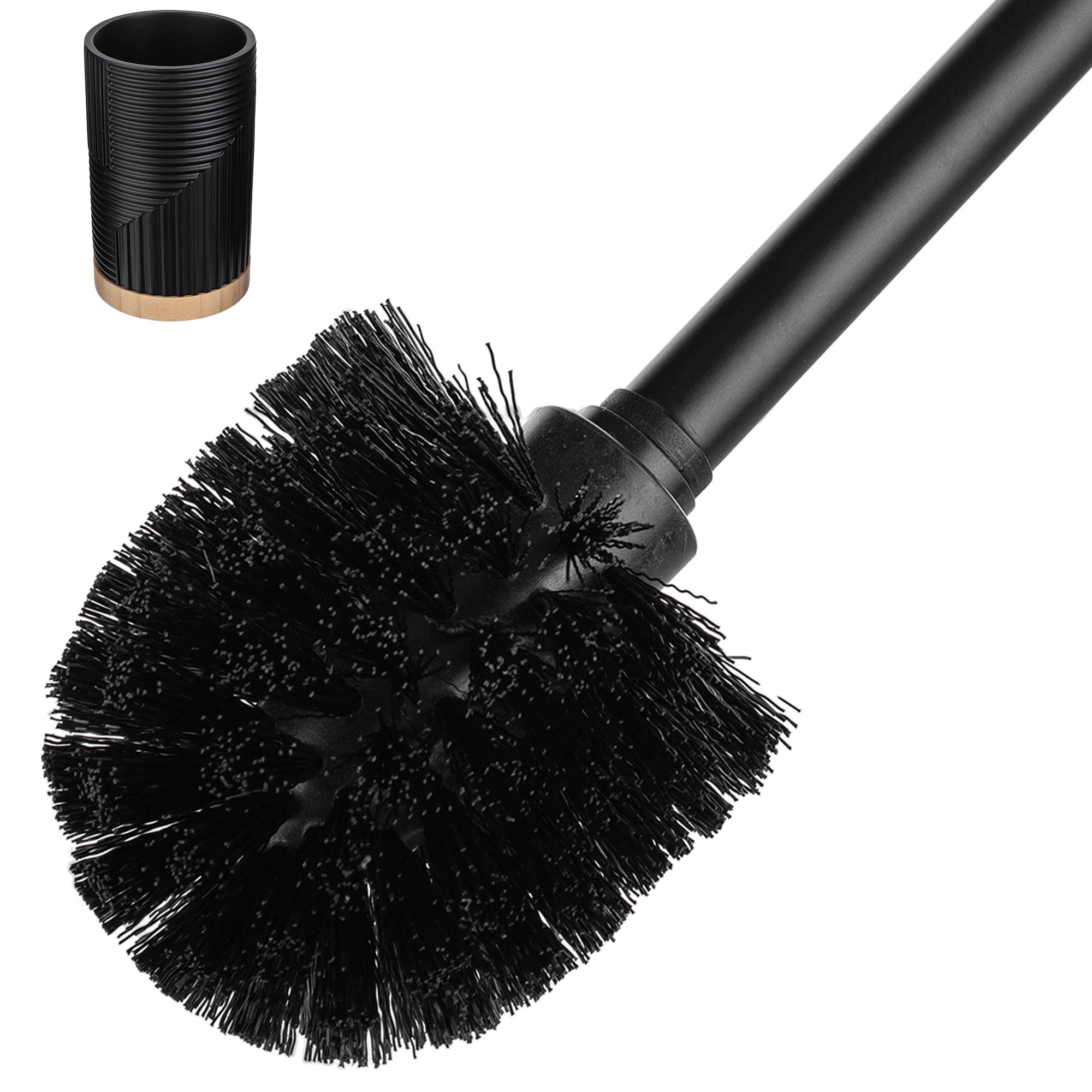 Szczotka WC Lunel okrągła czarna