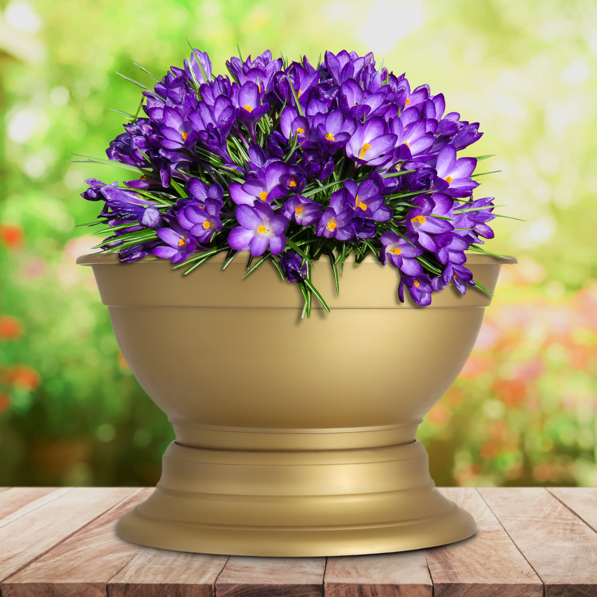 Misa cmentarna Ulmi na kwiaty 18 cm, złota