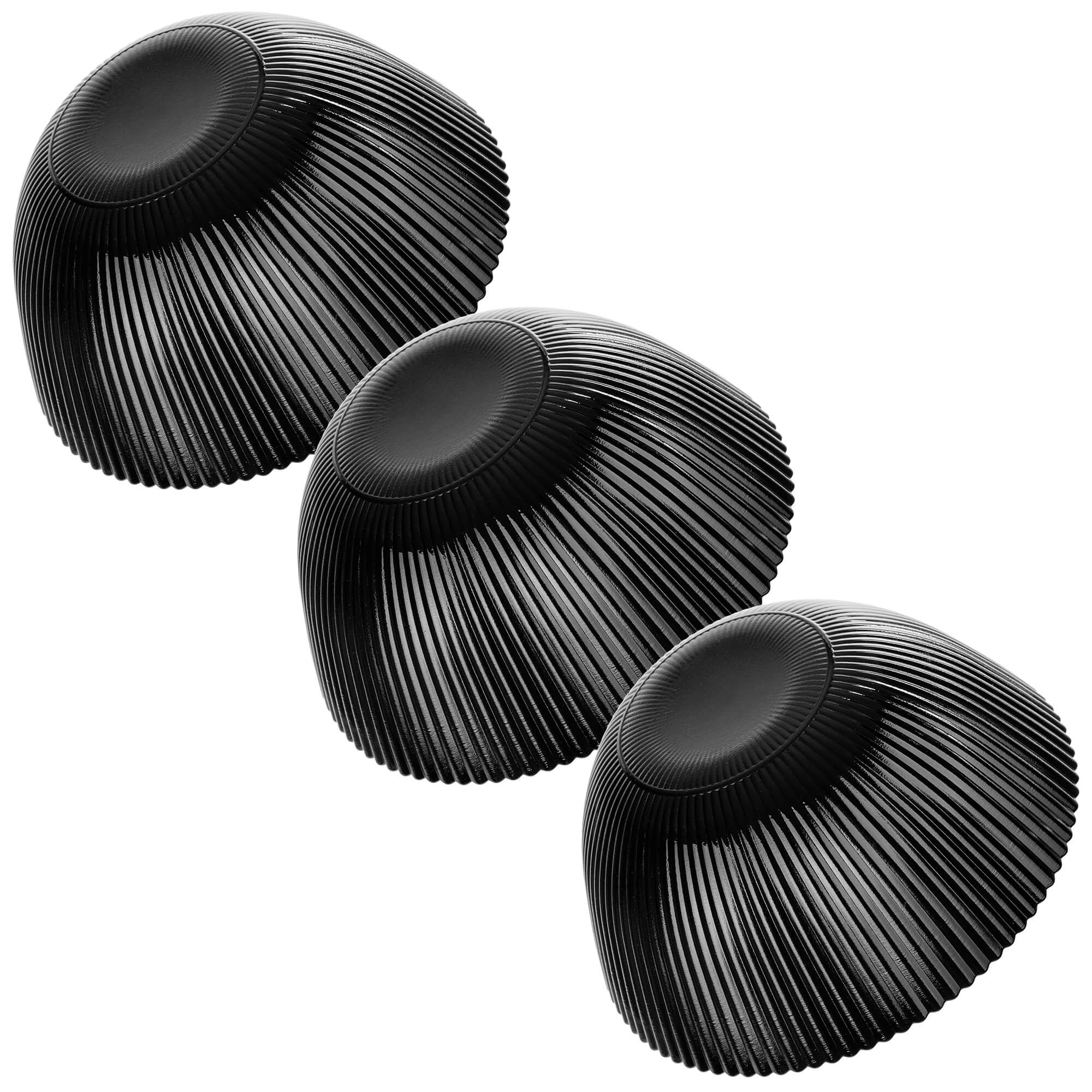 Salaterka szklana Regno 15.2 cm czarna 3 szt.