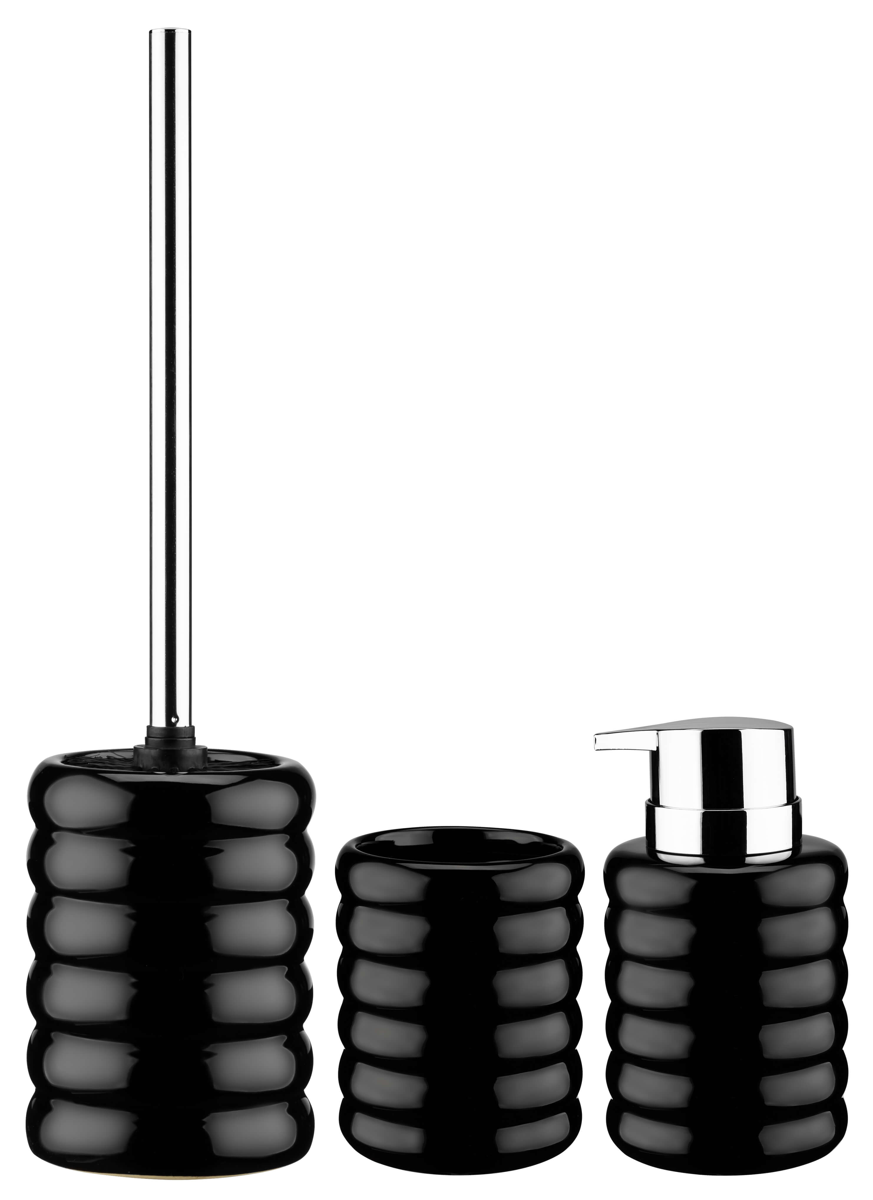 Kubek łazienkowy na pastę i szczoteczki 150 ml, czarny