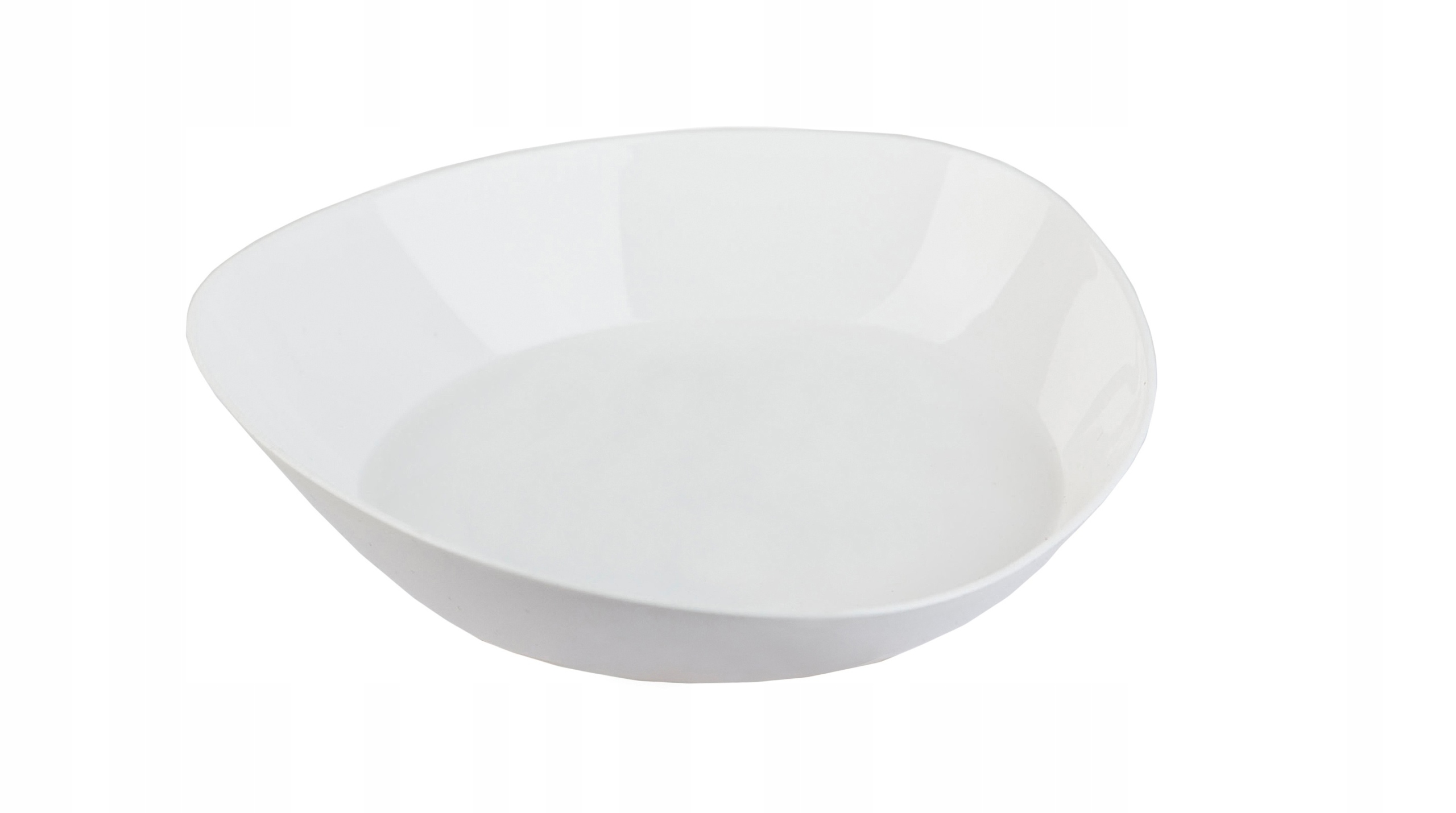 Doniczka trójkątna z podstawką 23 x 16 cm, biała