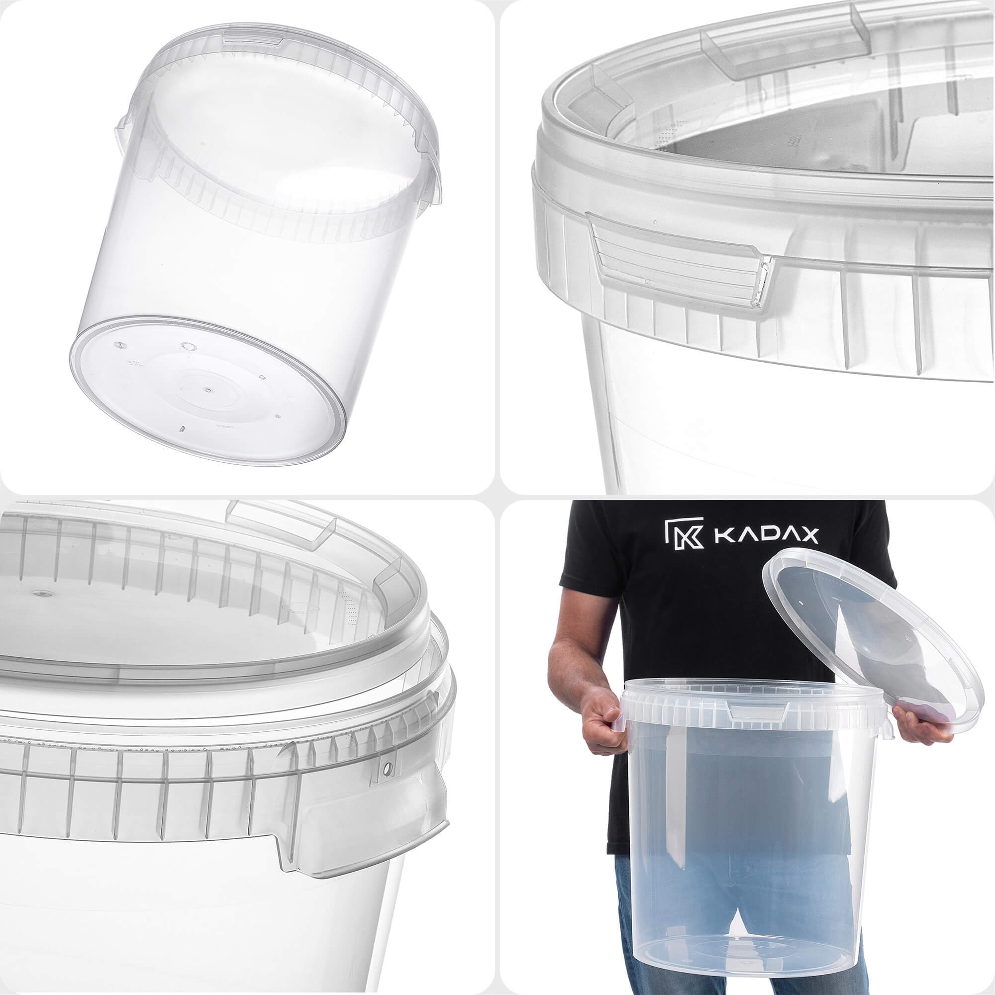 Pojemnik fermentacyjny Acerra z pokrywą 33L transparentny