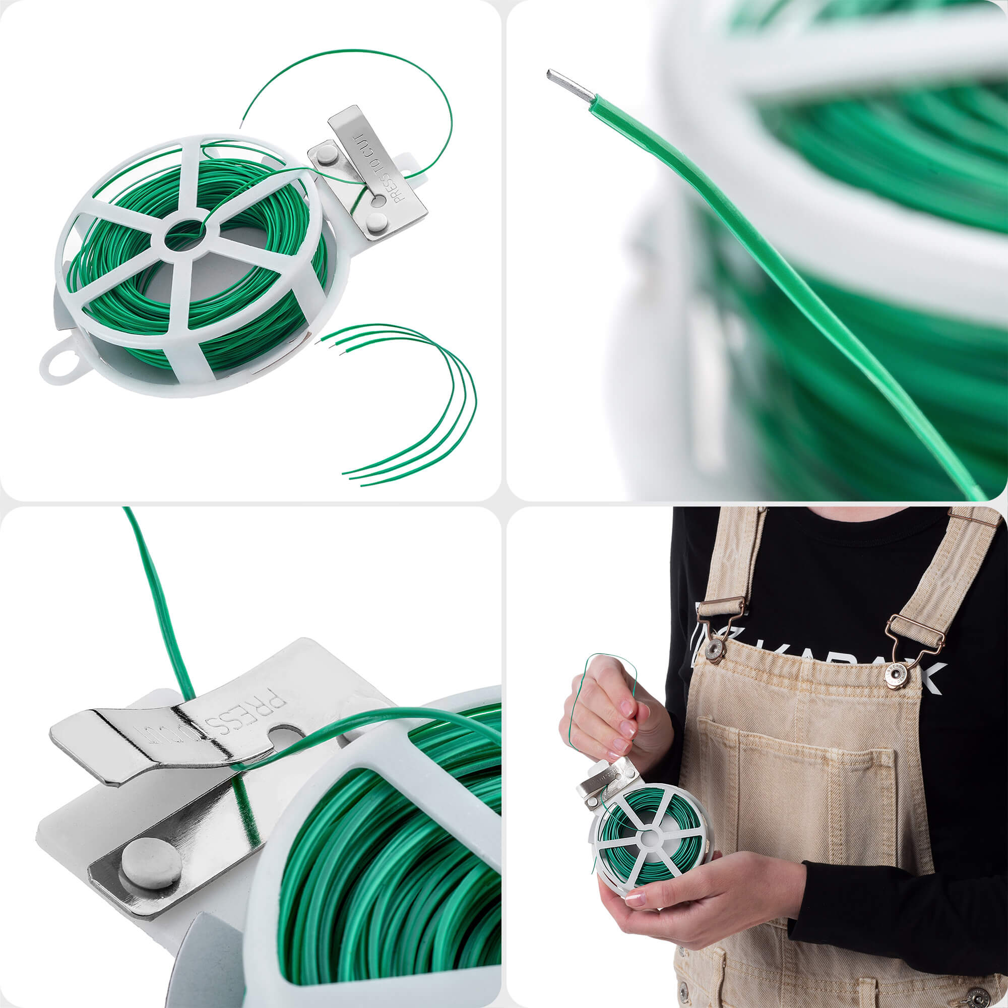 Drut ogrodniczy PVC Doumis z obcinaczem do roślin 30 m