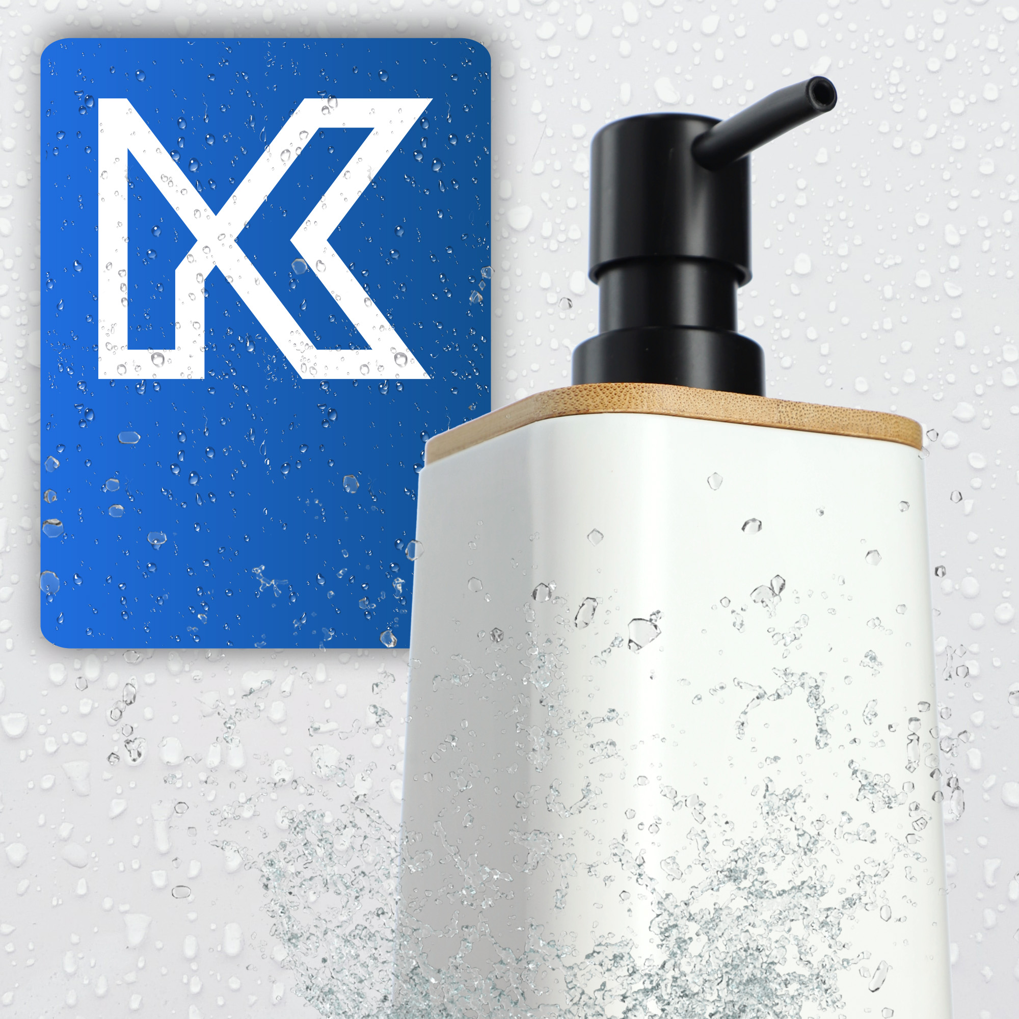 Dozownik na mydło z pompką Carrara, biały