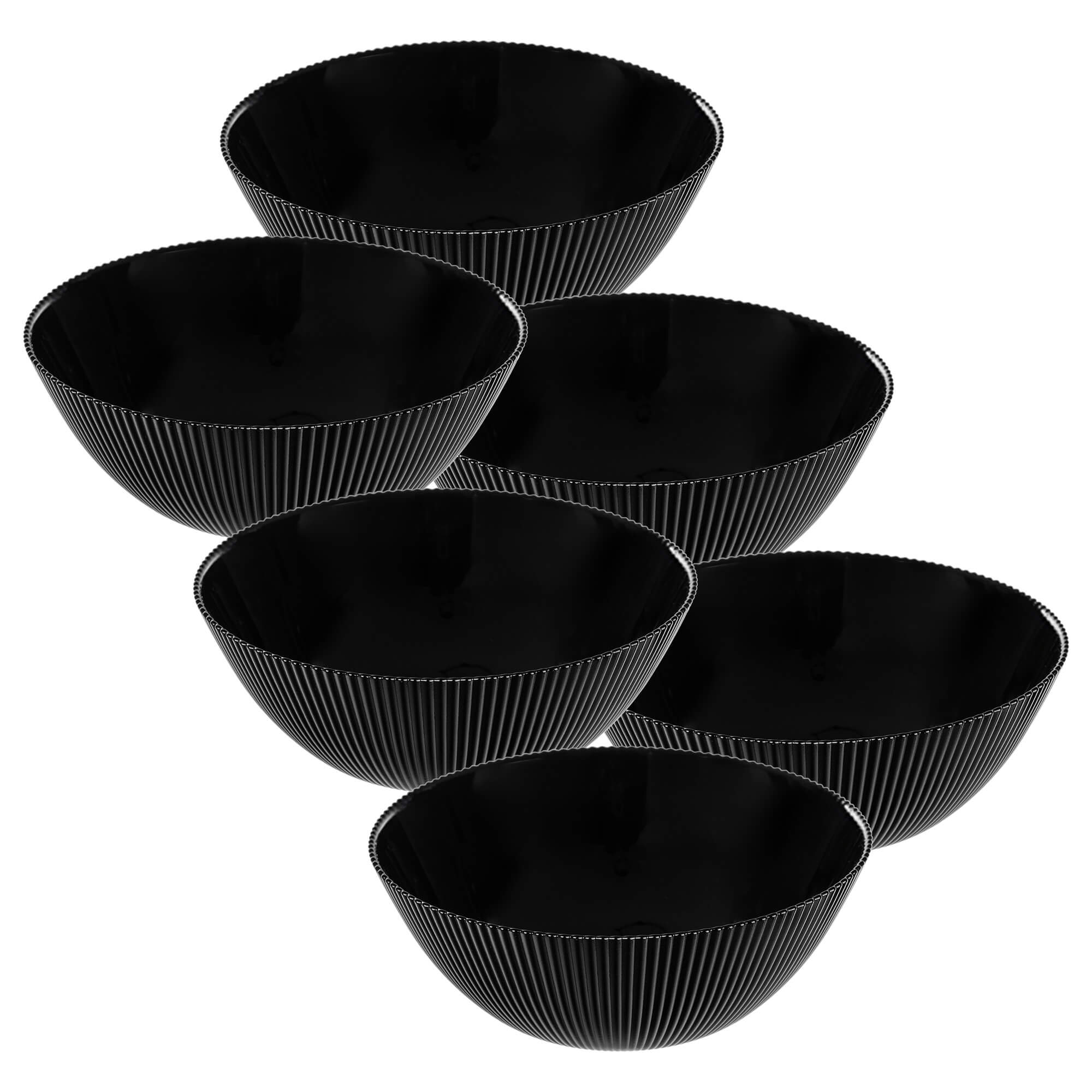 Salaterka szklana Regno 20.3 cm czarna 6 szt.