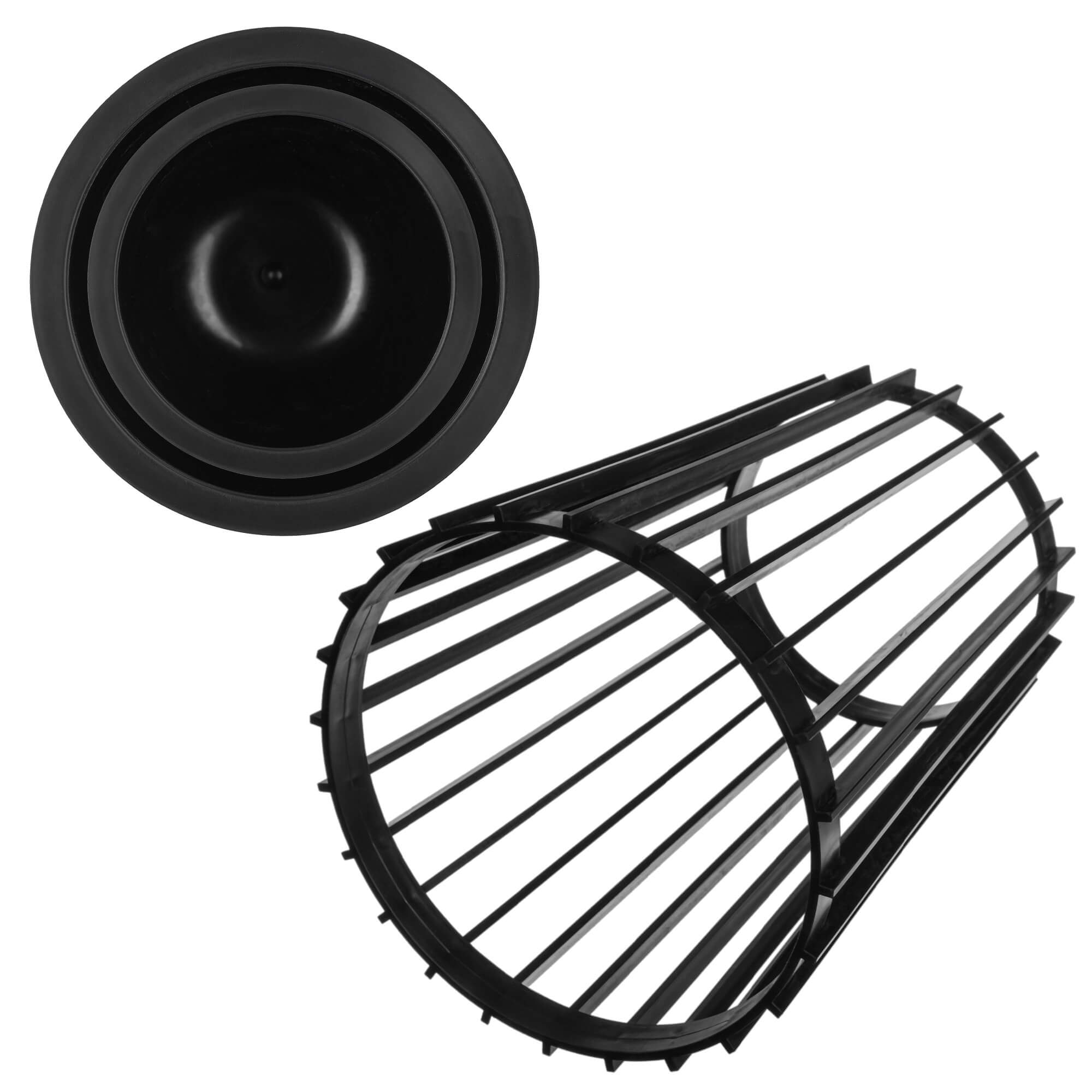 Kwietnik dwustronny Aytre 54 cm czarny + 2 wkłady