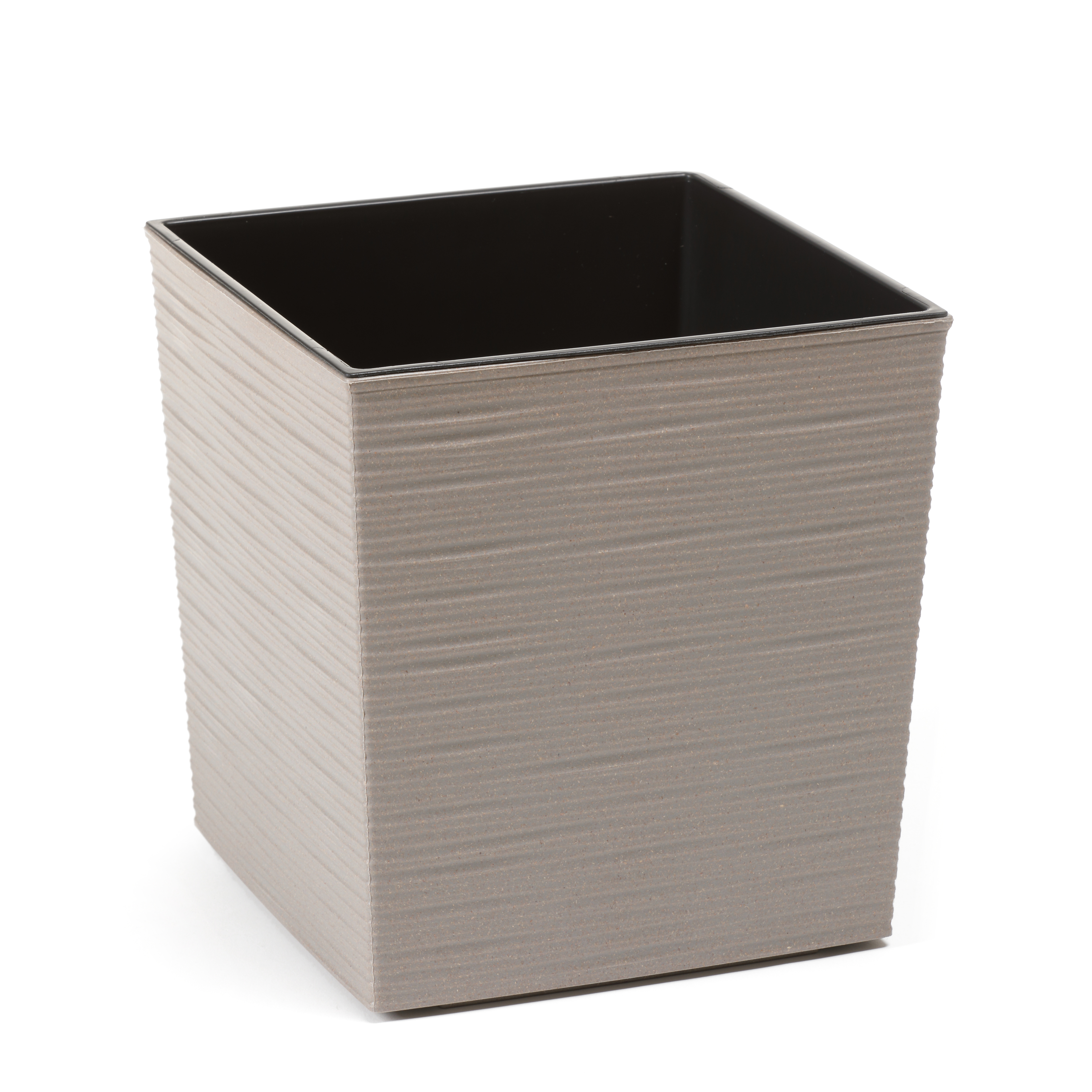 Doniczka na kwiaty z wkładem dłuto 19 cm, szary