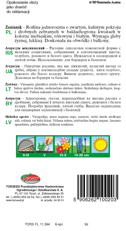 Żeniszek - Ageratum houstonianum różowy 0,25g
