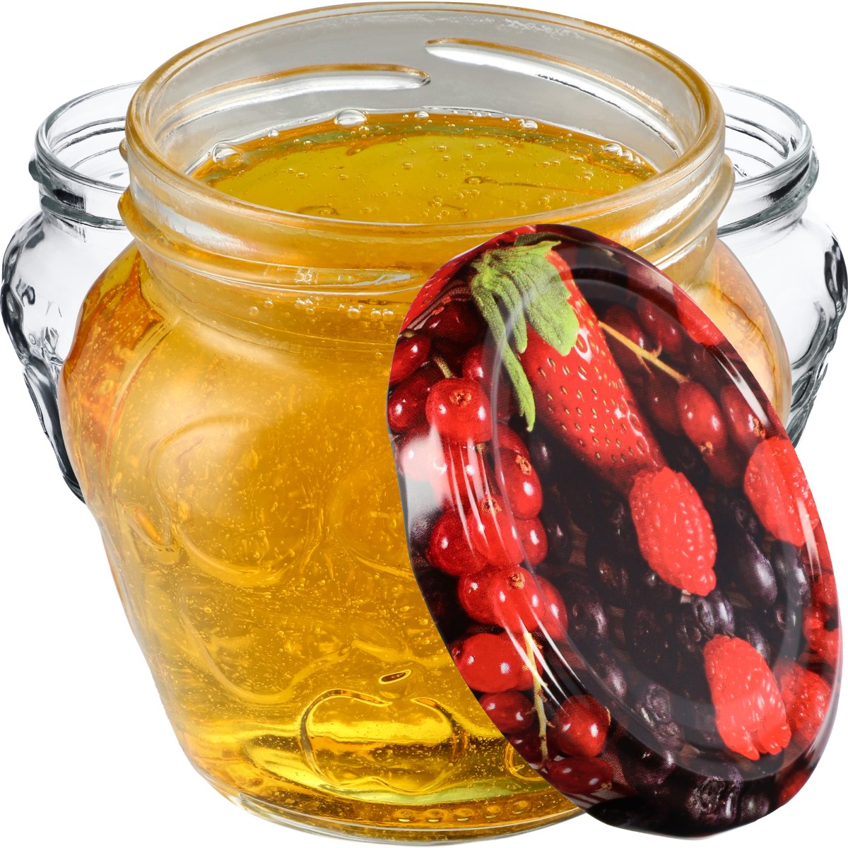 Słoiki Kemi 200ml 20szt 66mm + wieczka "Jagody"