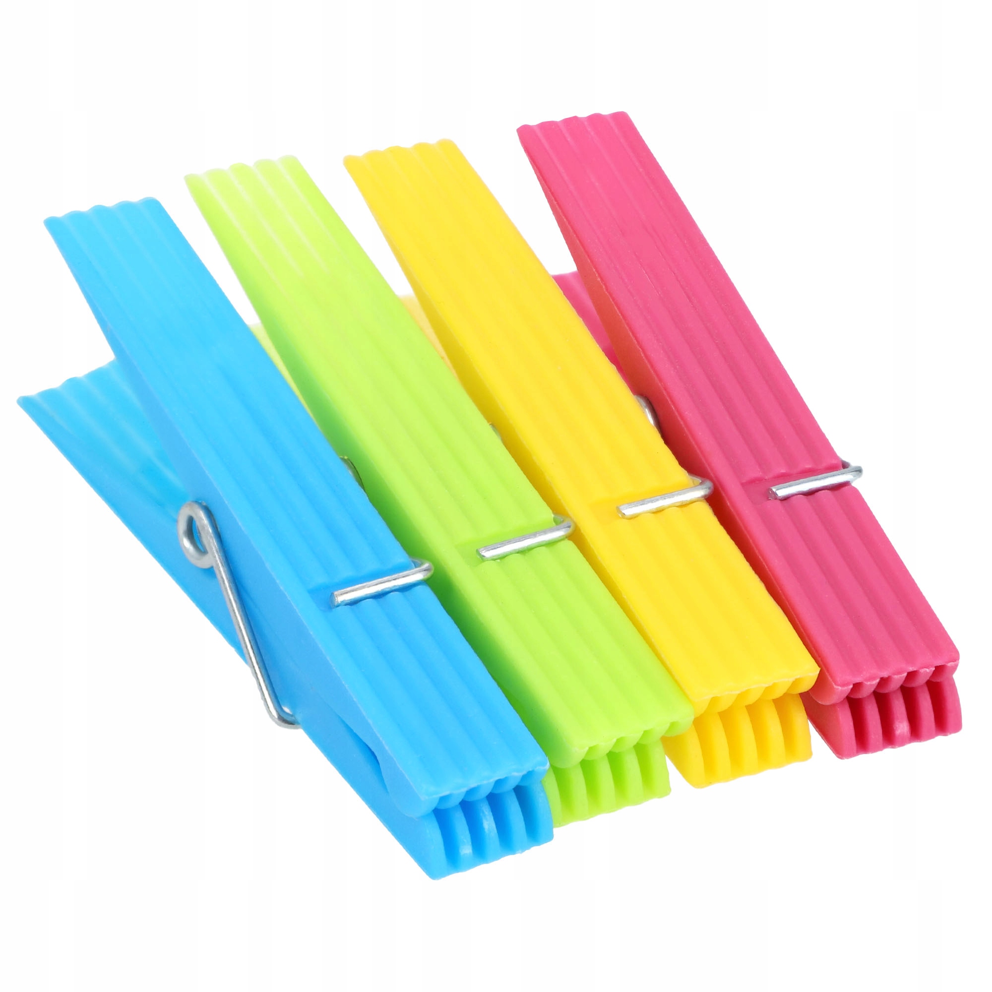 Plastikowe klamerki na bieliznę Ravi w prążki, 4 kolory, 20 szt.