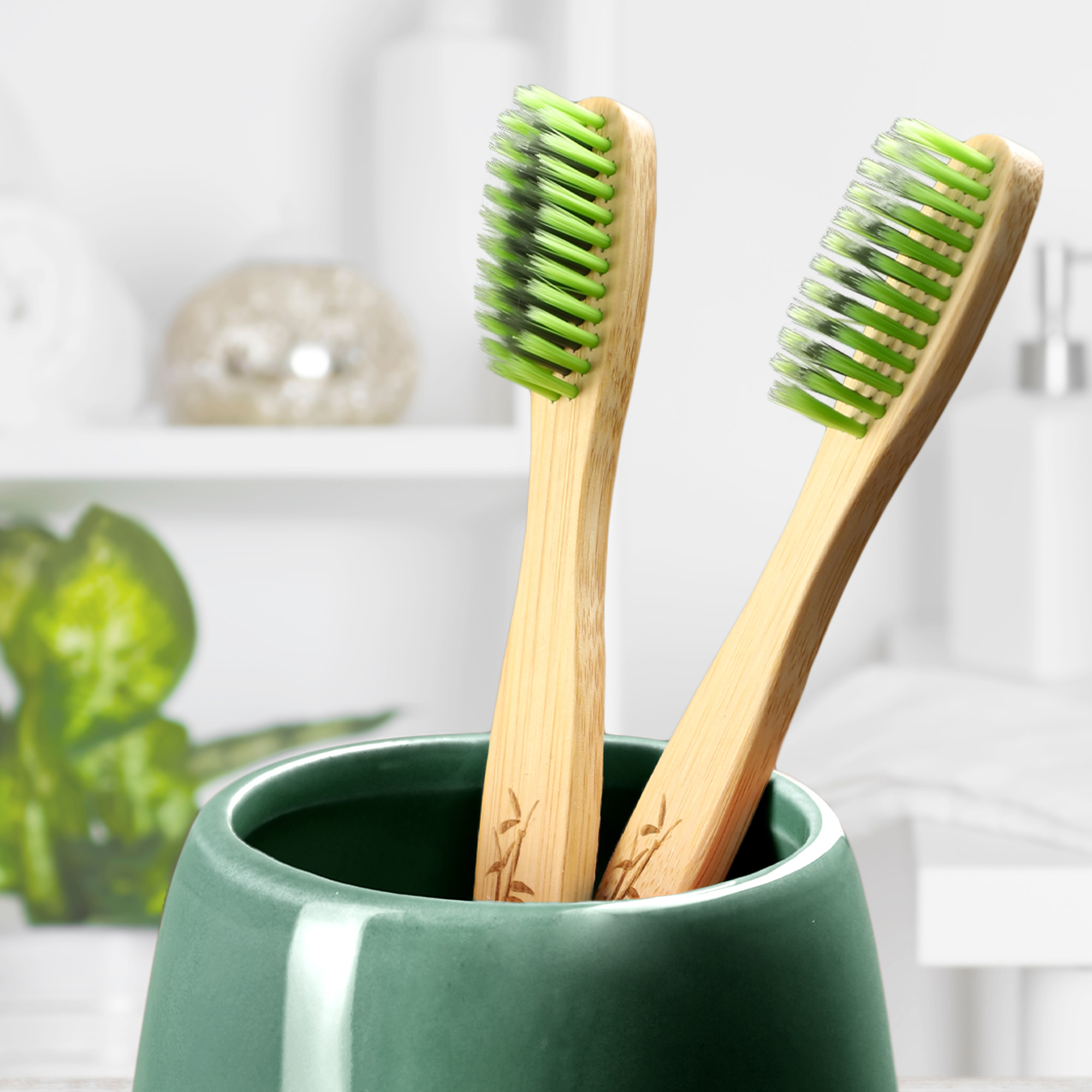 Zestaw łazienkowy Ivo dozownik + kubek + szczotka Wc, zielony