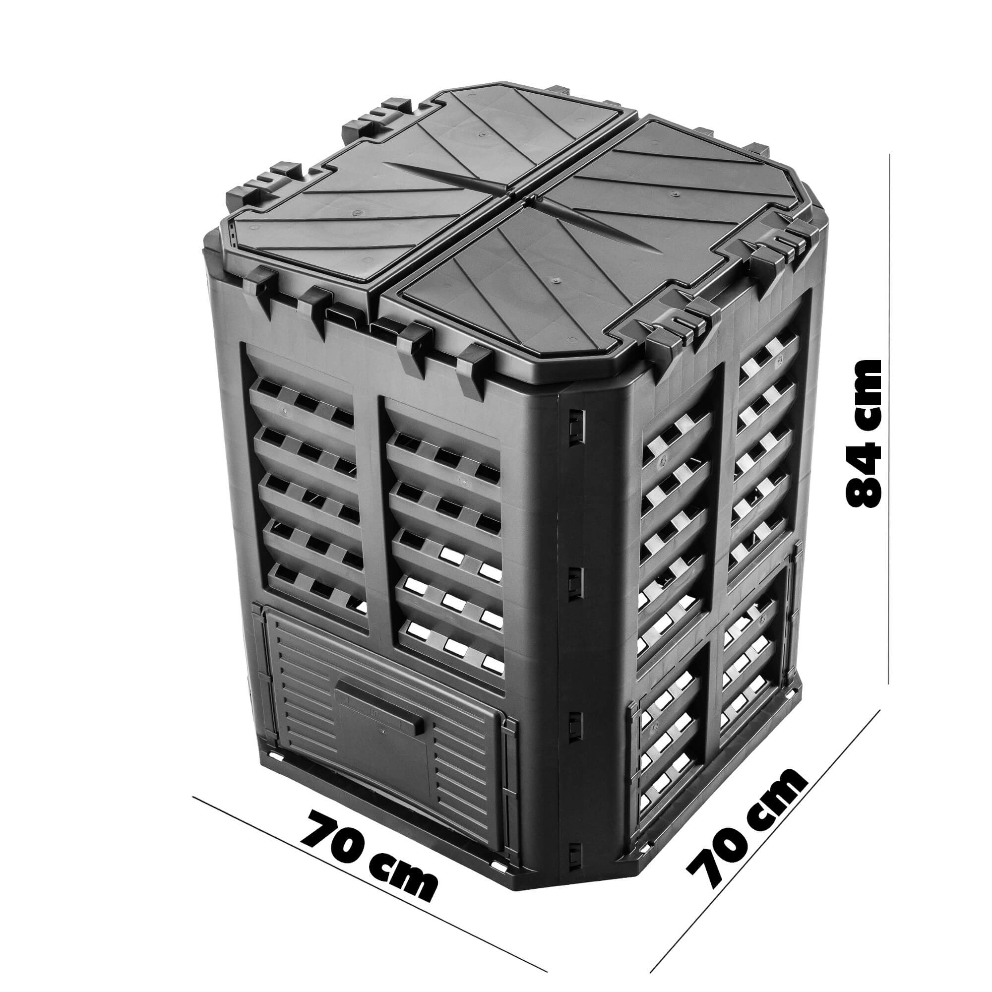 Kompostownik ogrodowy Boko 360L, czarny