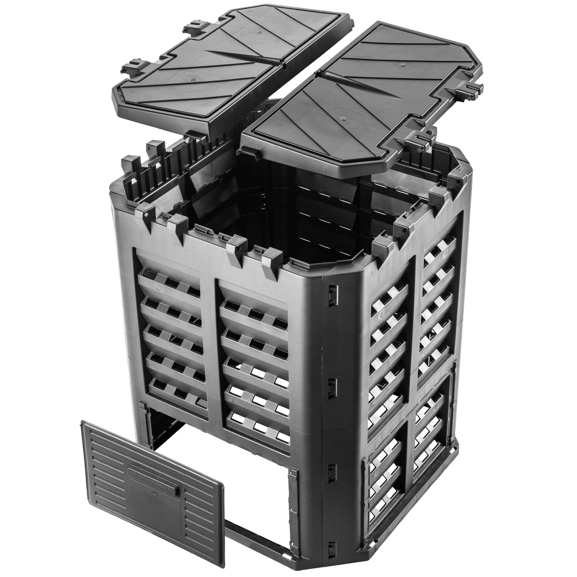 Kompostownik ogrodowy Boko 360L, czarny