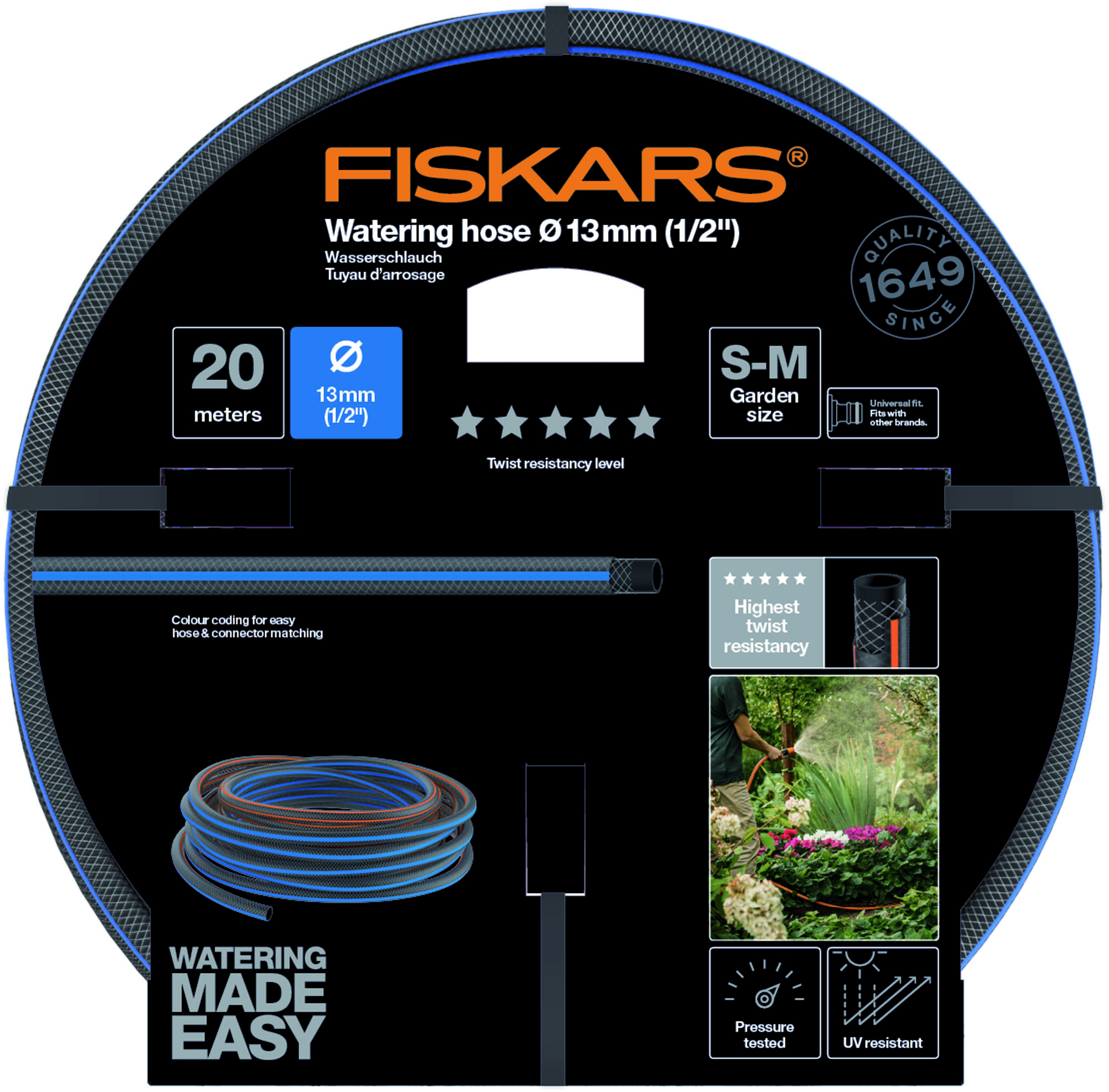 Fiskars 1027107 Wąż ogrodowy 13 mm (1/2”) 20 m – Q5