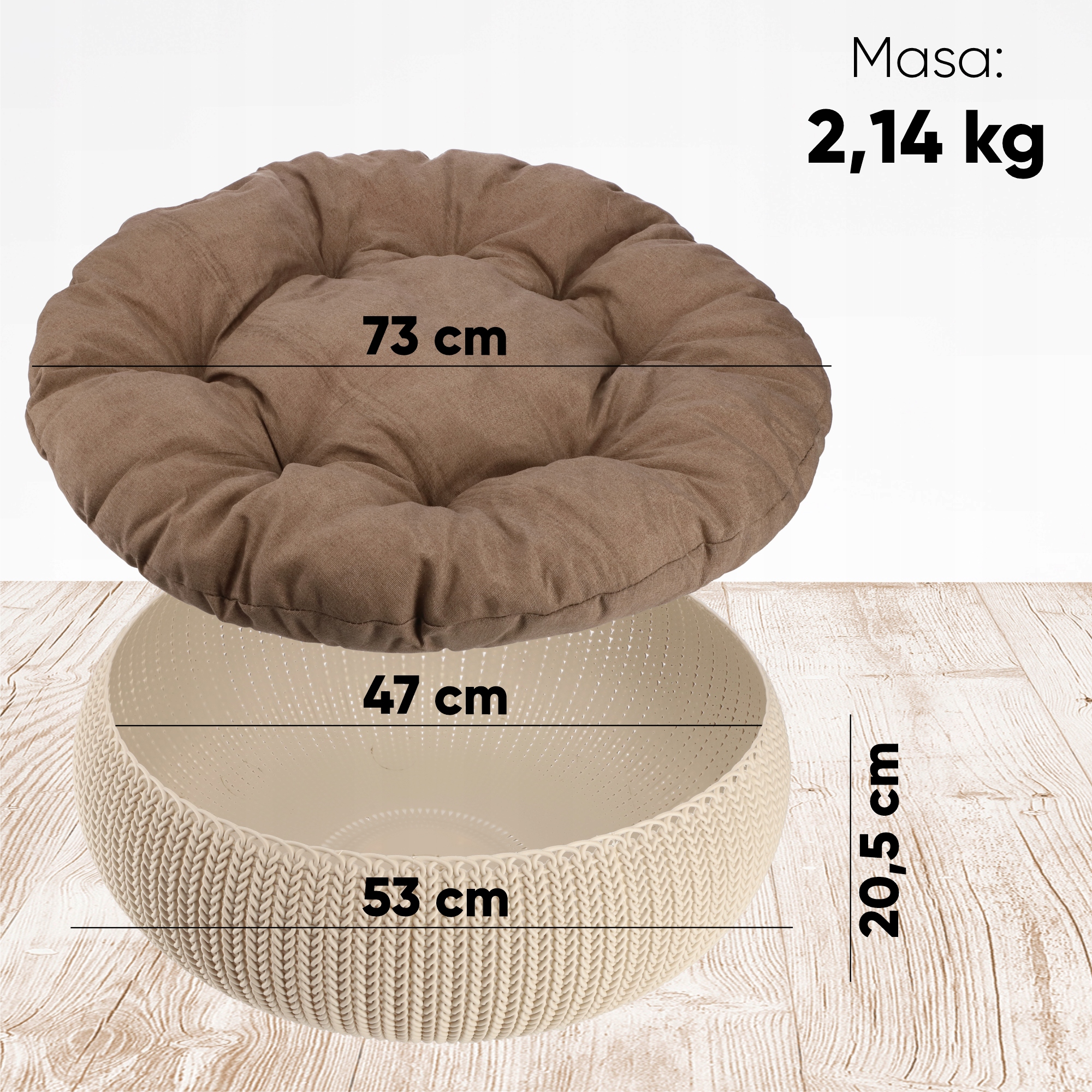 Legowisko dla zwierząt Curver Pet Life, kremowe