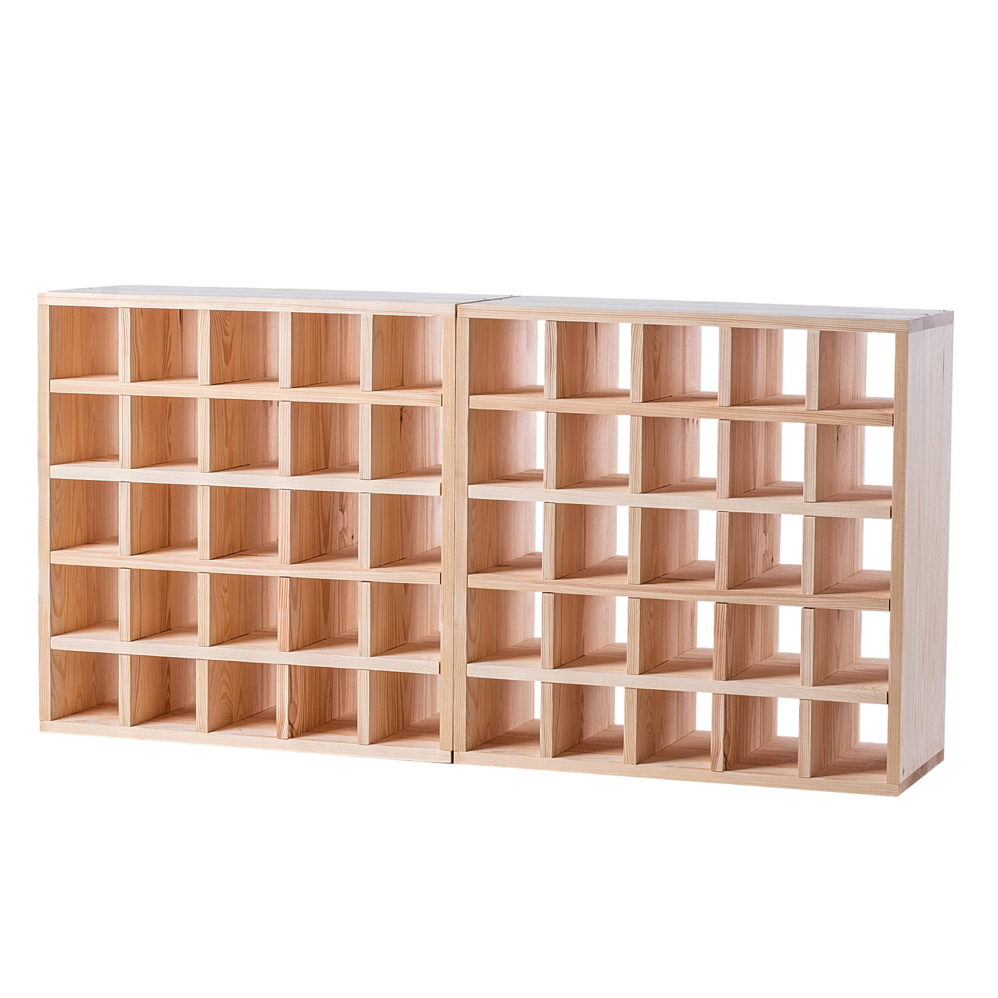 Regał na wino Loreo szachownica drewniany jasny brąz 2szt