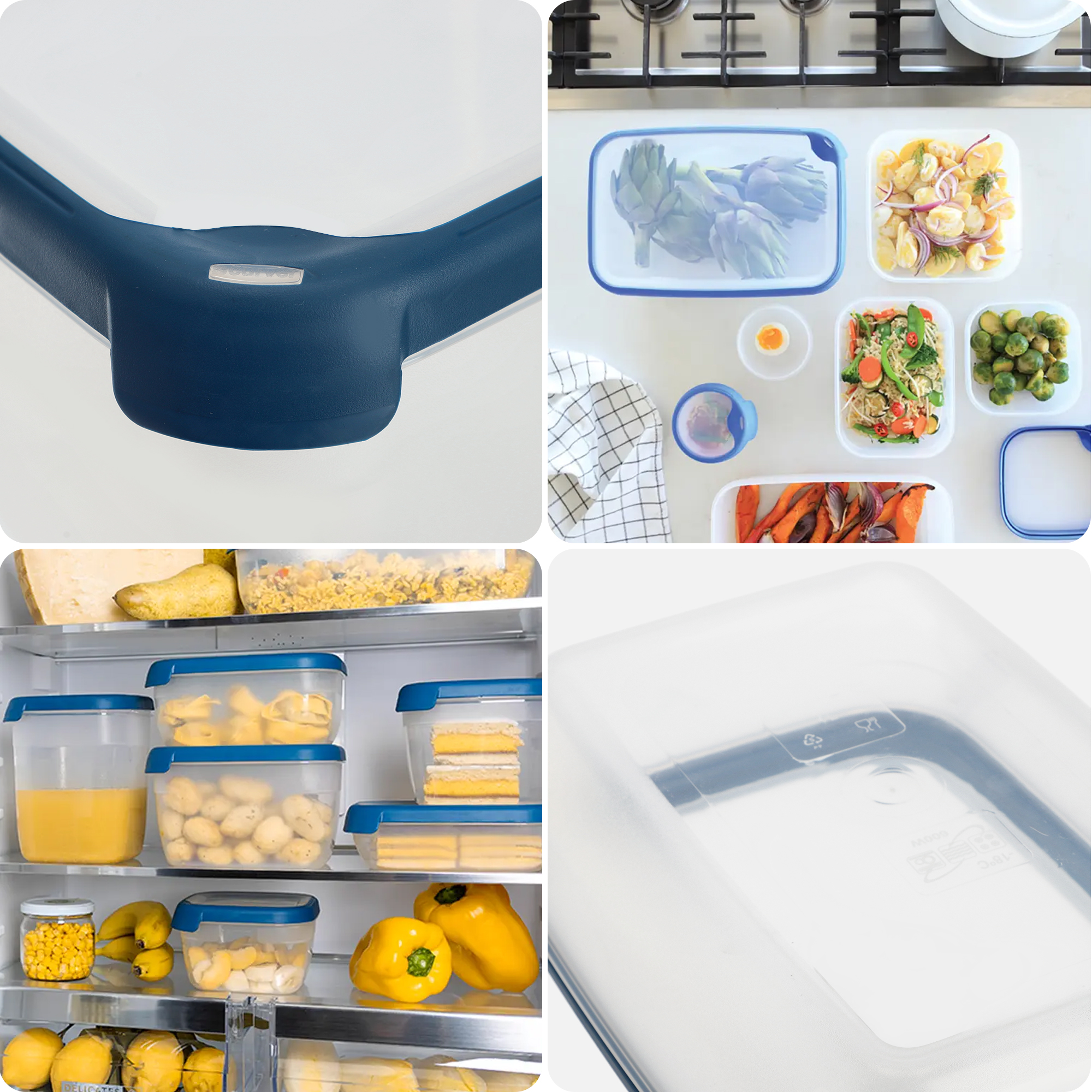Pojemnik prostokątny 4L Curver Grand Chef Eco Line, niebieski