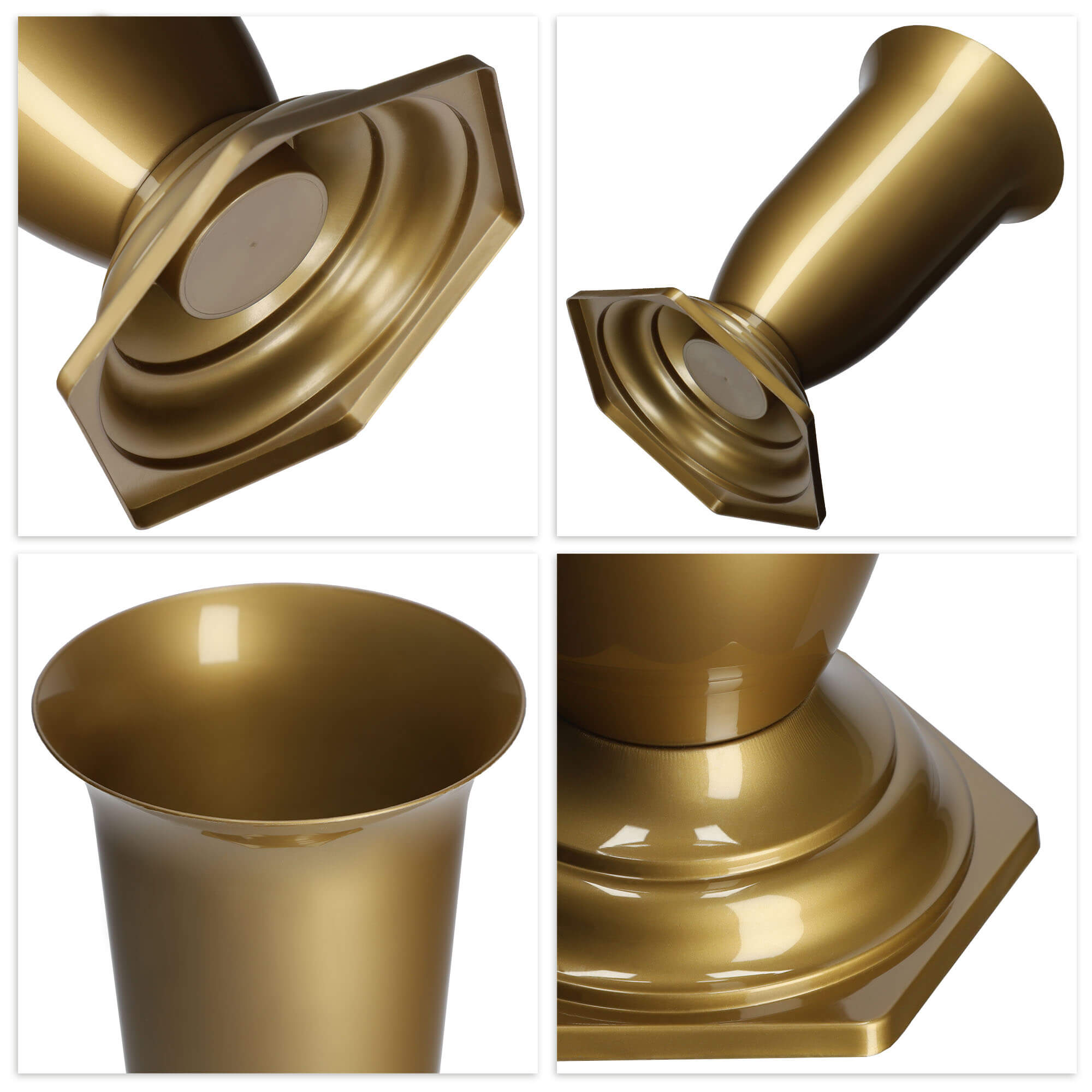 Flakon na cmentarz stojący Sorano 29 x 15 cm, złoty