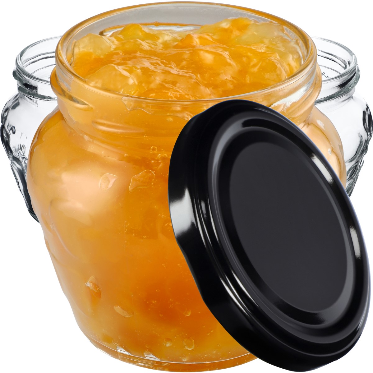Słoiki Kemi 200ml 20szt 66mm + wieczka czarne