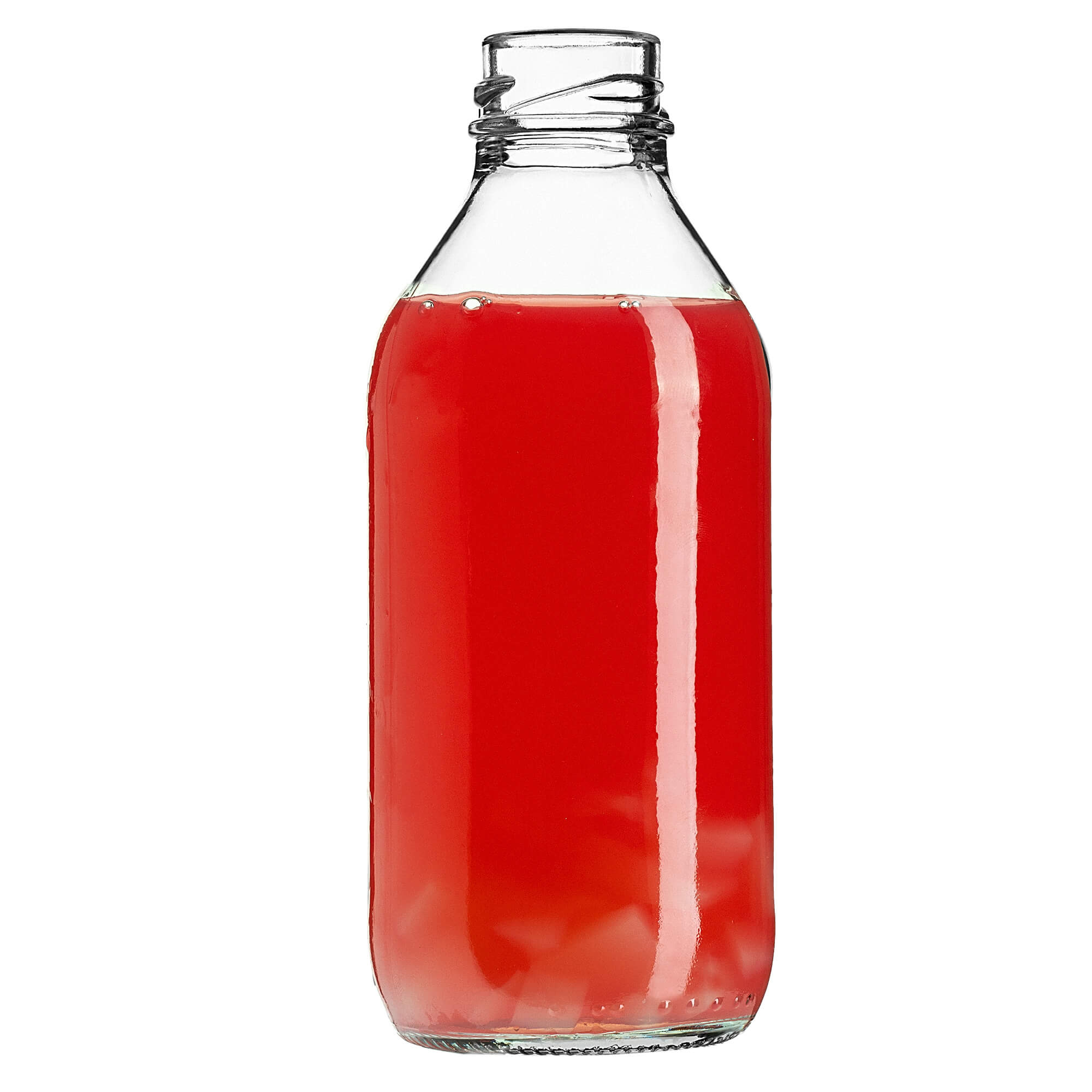 Szklana butelka na sok Potelle 0.33L z białą zakrętką 10 szt.