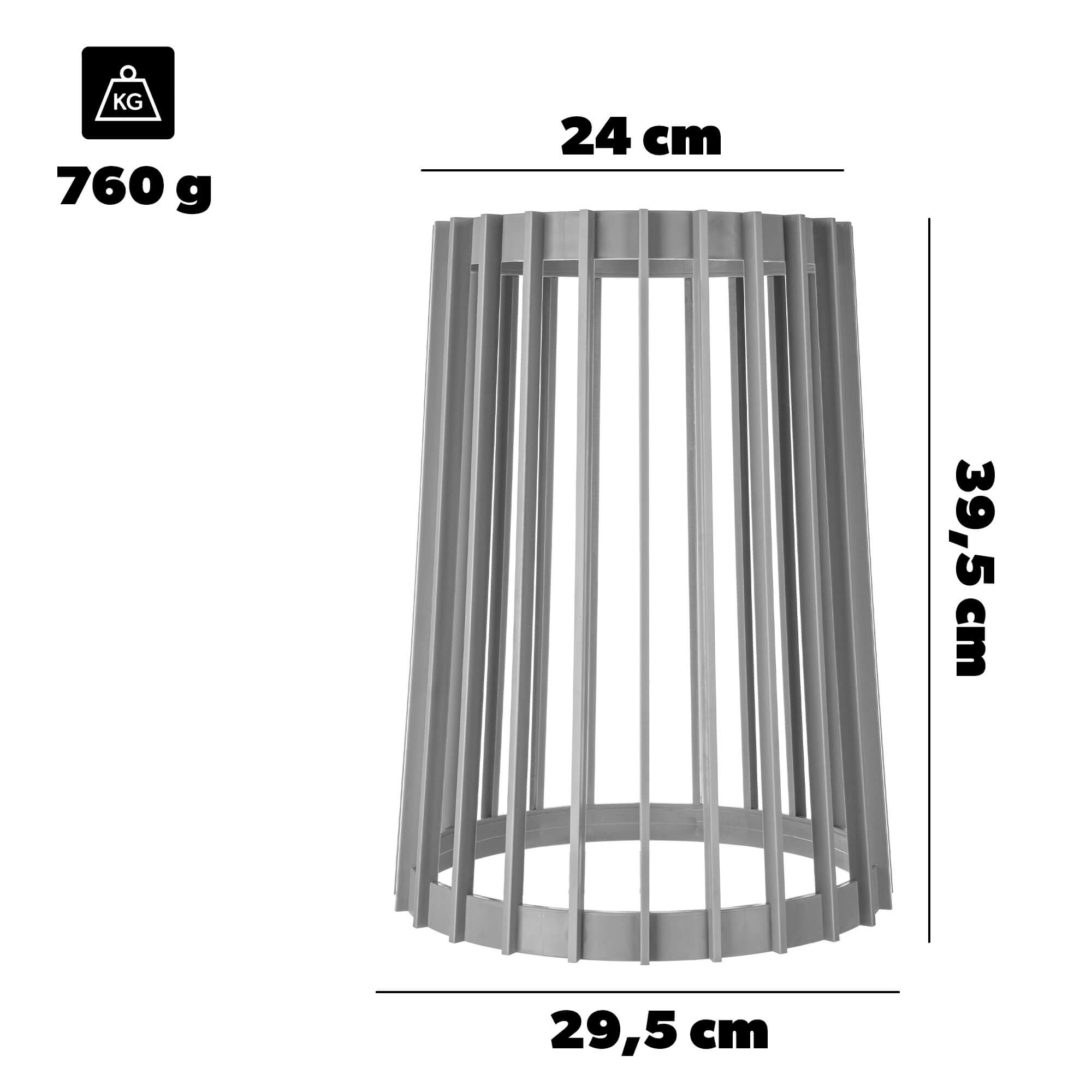 Kwietnik dwustronny Aytre 40 cm platynowy