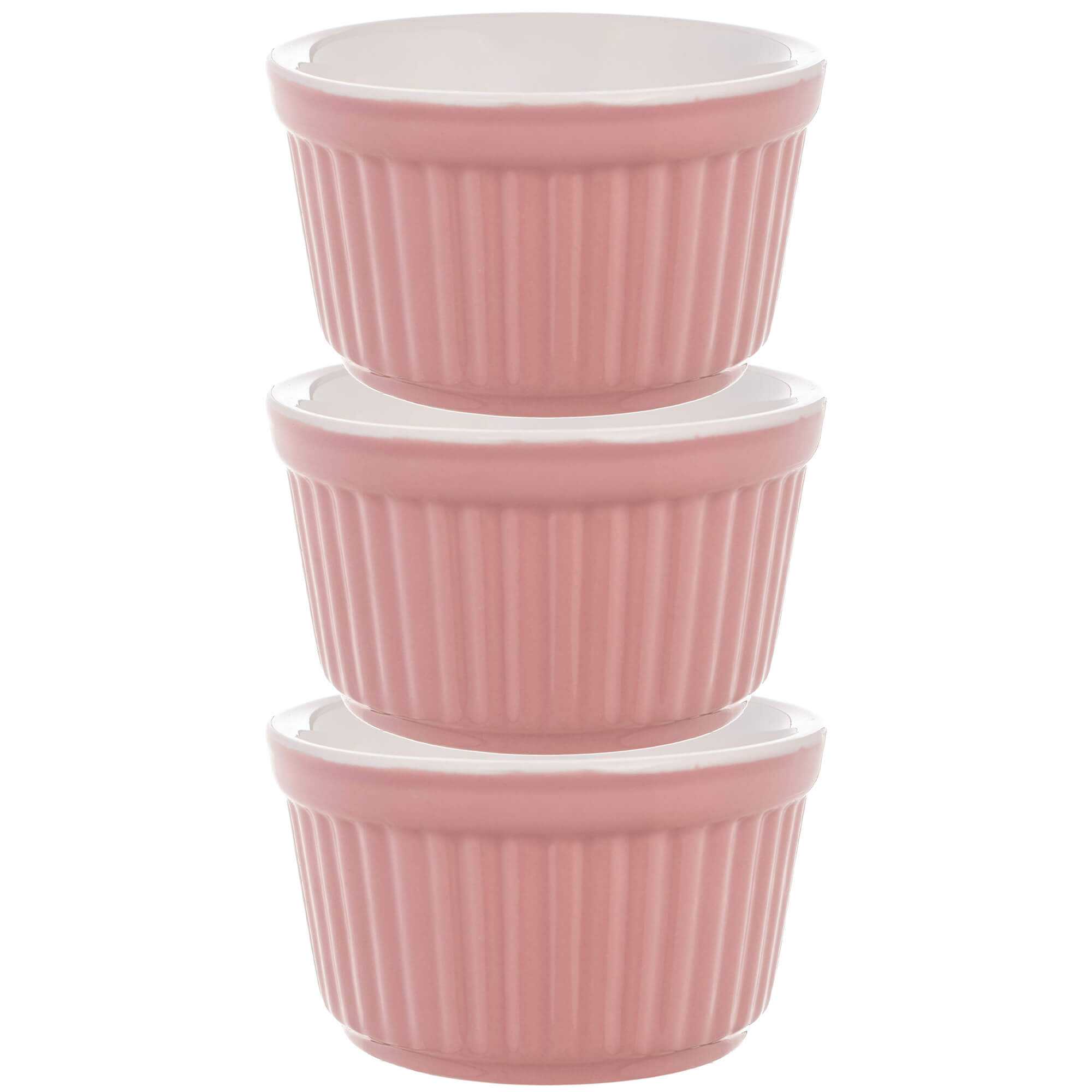 Naczynie ceramiczne do zapiekania Maes 9 x 5 cm różowe 3 szt.