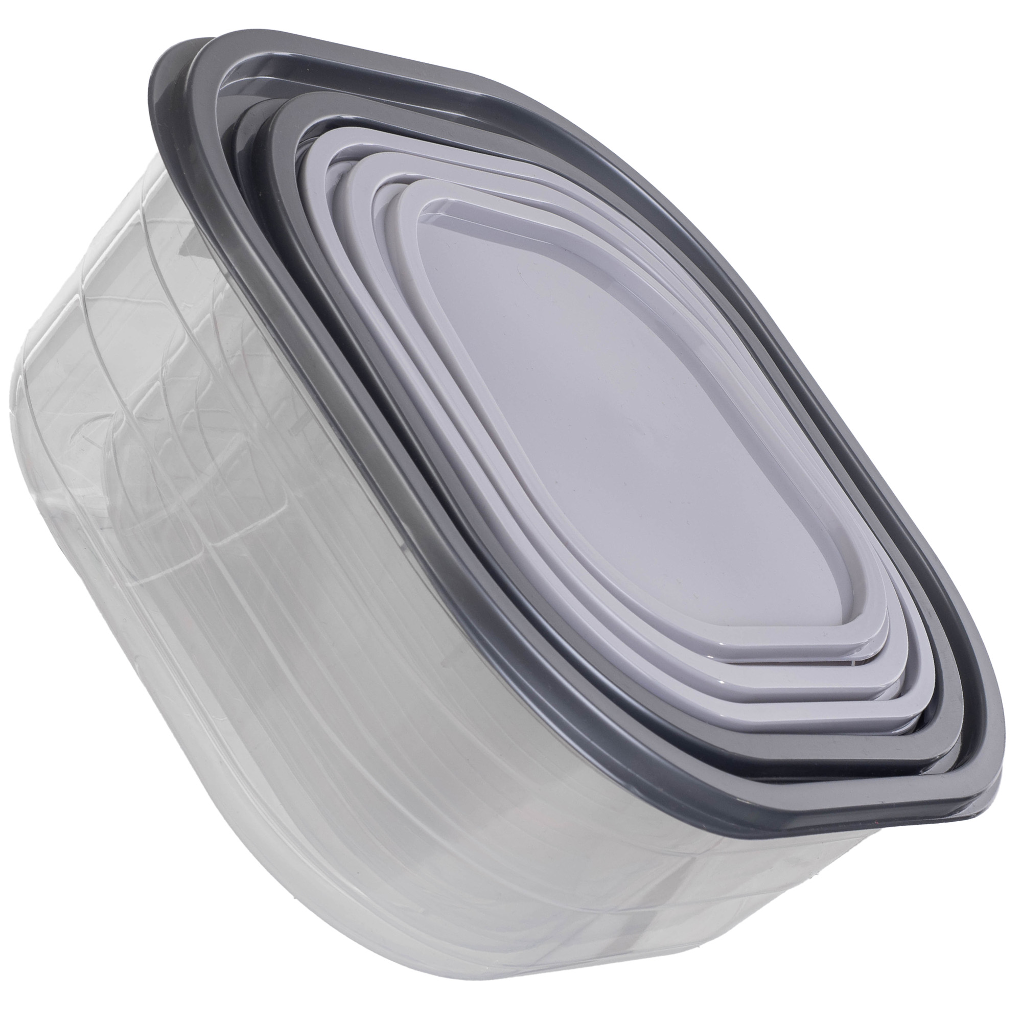 Pojemniki na żywność Reus kwadratowe 5szt, czarne