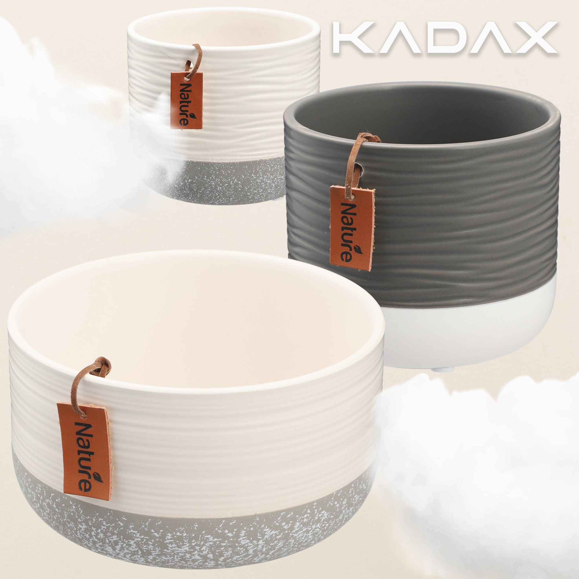 Osłonka ceramiczna Pokka 14 x 15 cm, biała