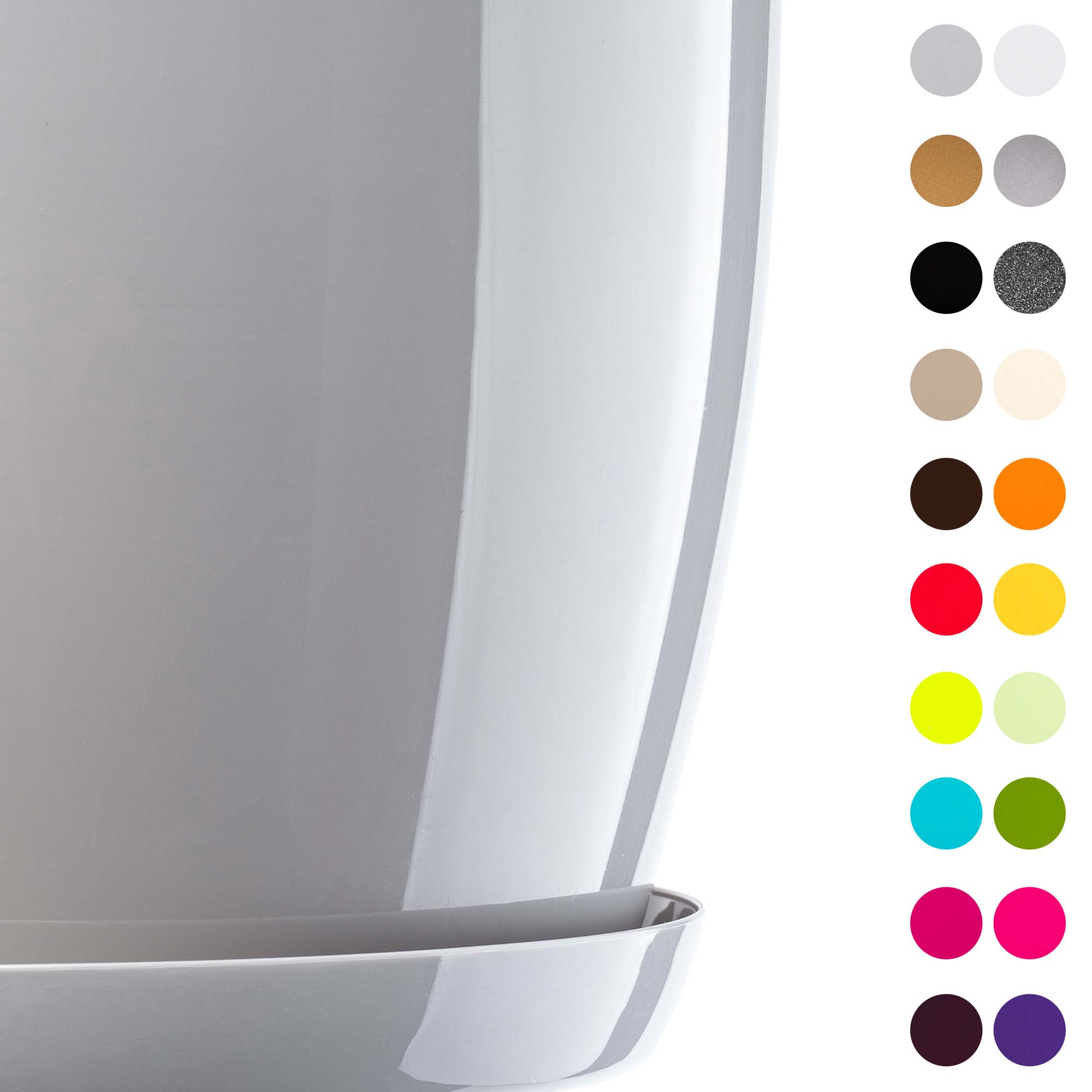 Doniczka Agen z podstawką szara 18 cm, 3 szt.