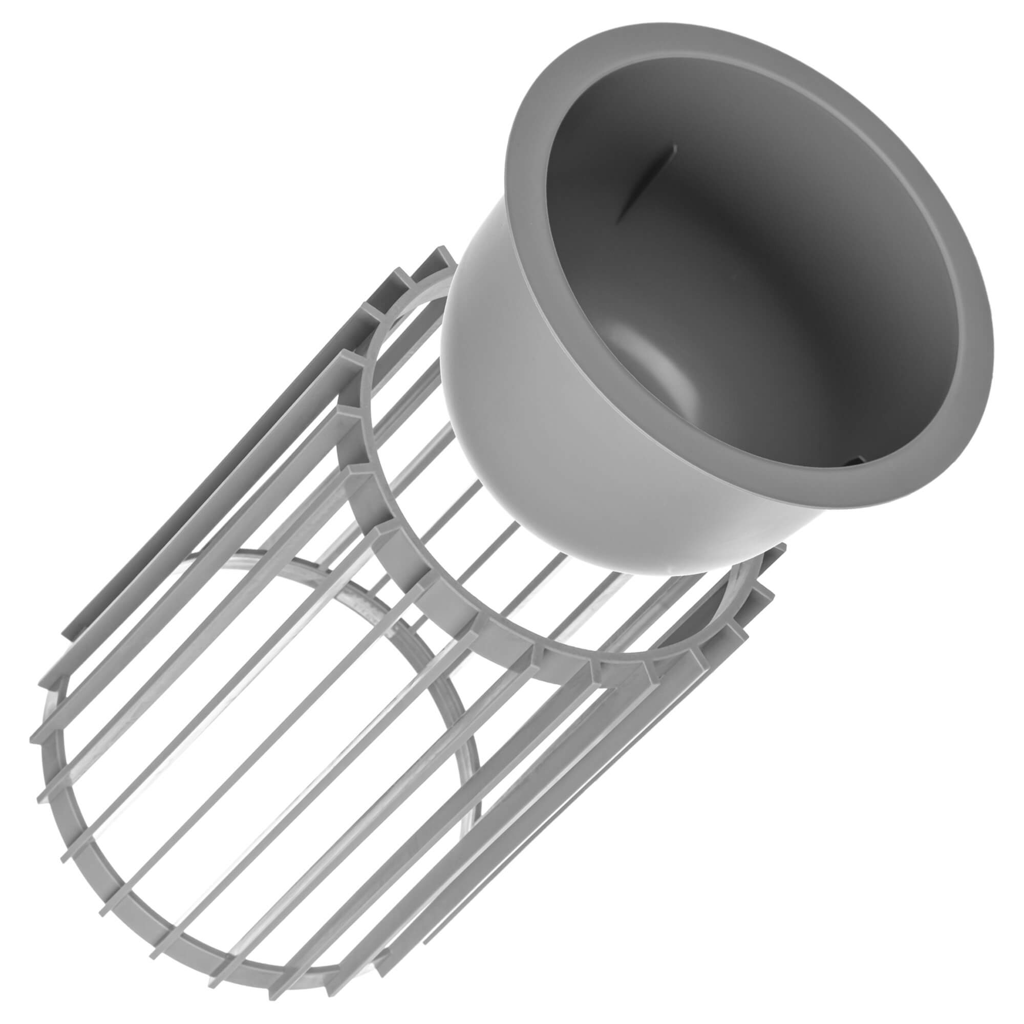 Kwietnik dwustronny Aytre 54 cm platynowy + wkład