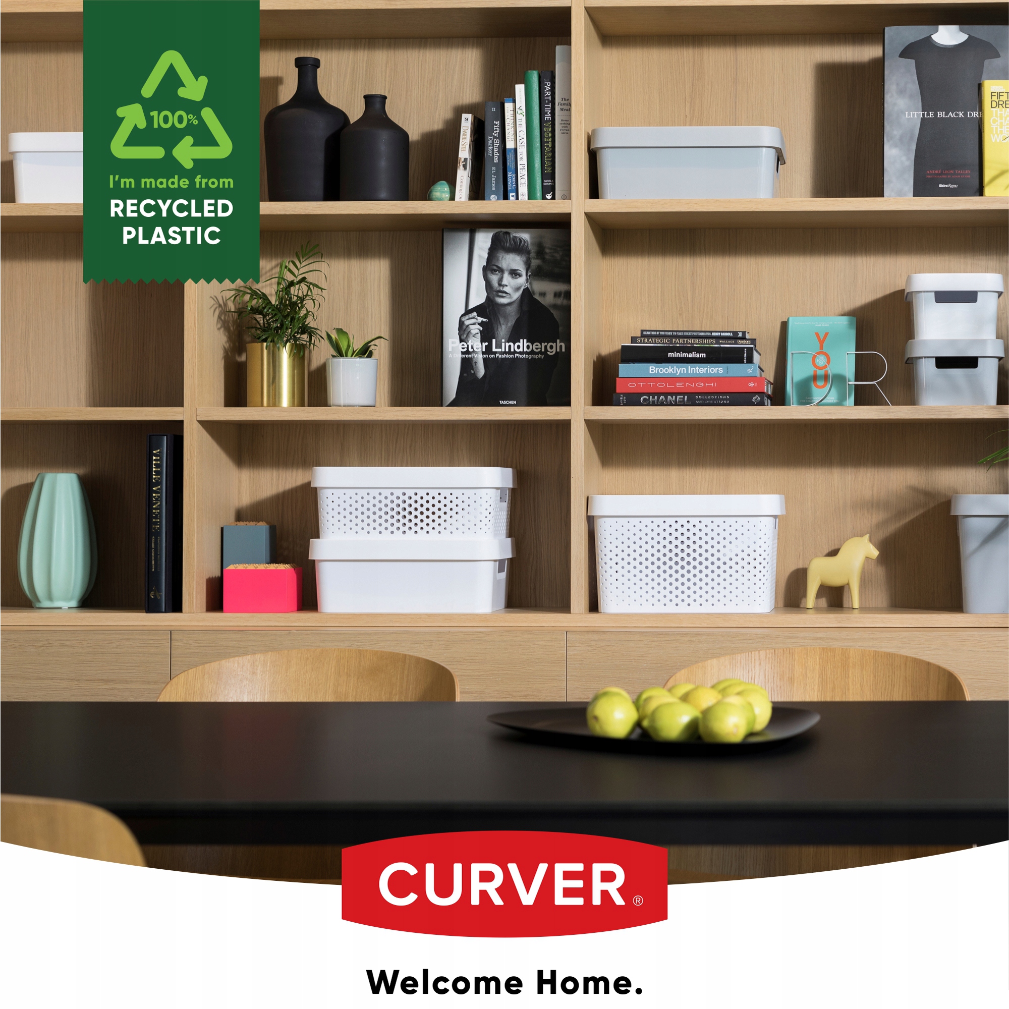 Pojemniki do przechowywania Curver Infinity 4.5+11+17L białe z pokrywką