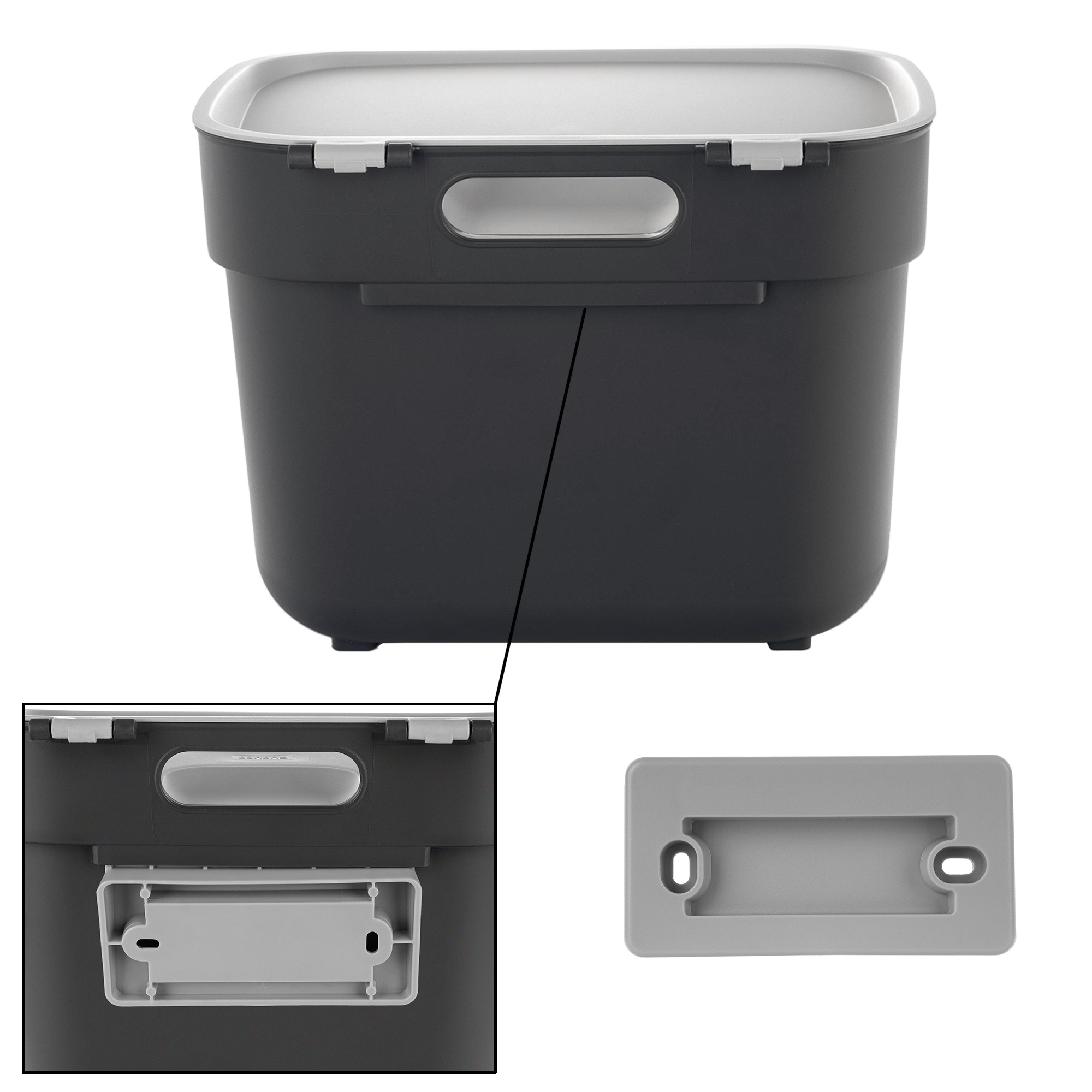 Kosz do segregacji śmieci Curver Ready to Collect 5L szary