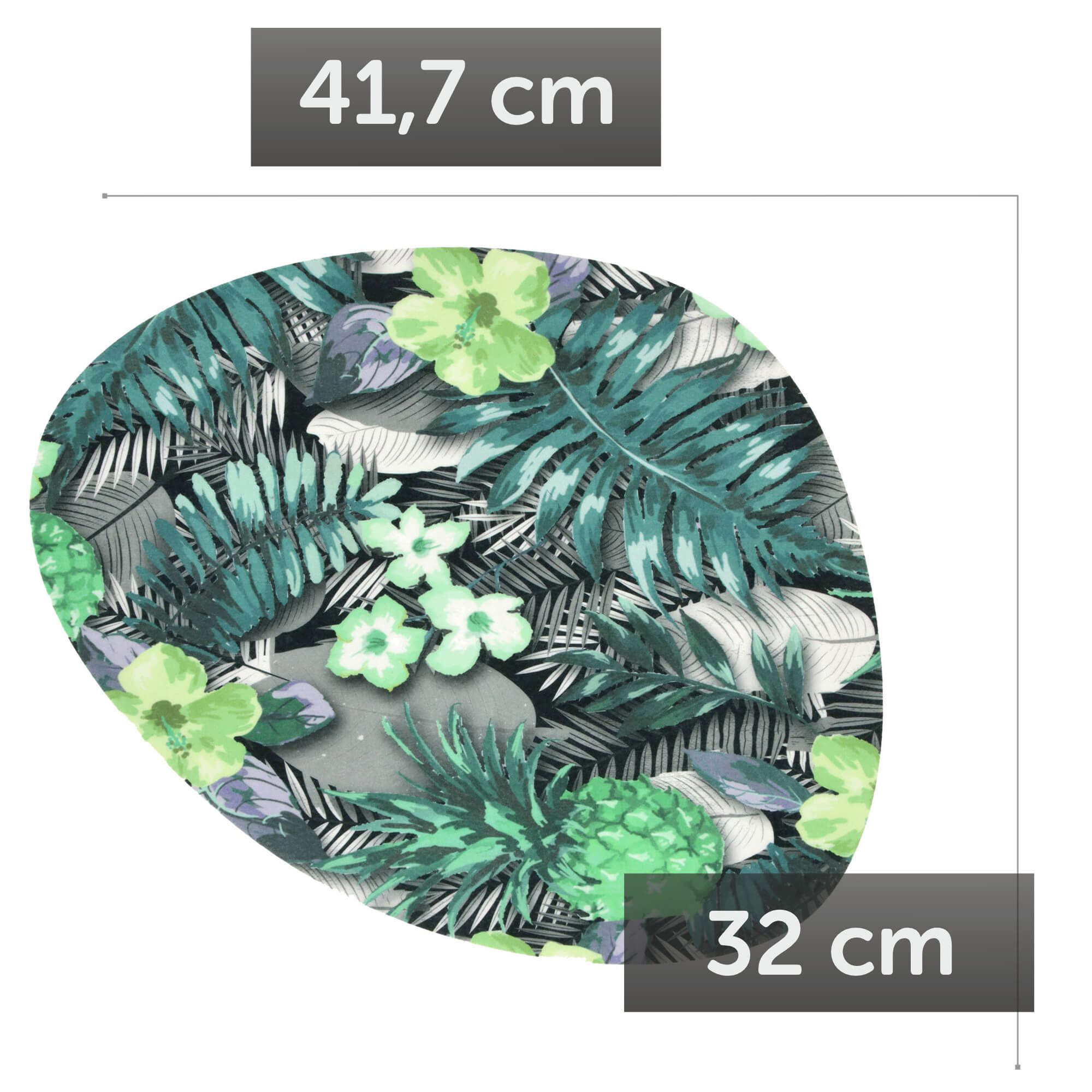 Podkładka na stół 41 x 32 cm, kwiaty i liście