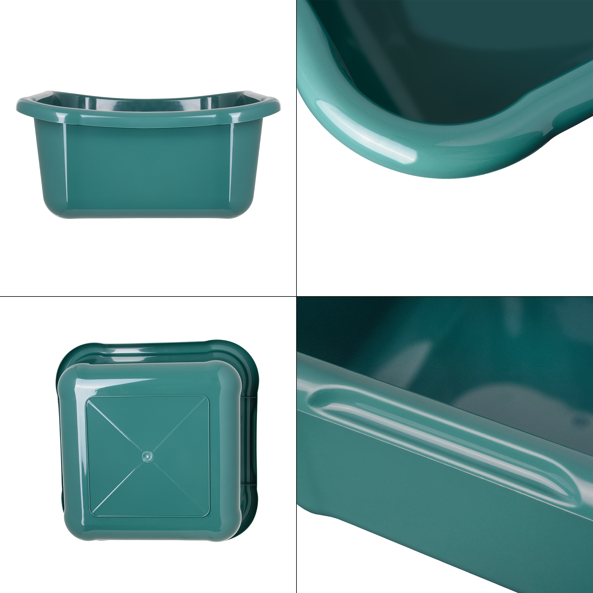 Miska kwadratowa do łazienki Kollo 8L zielony