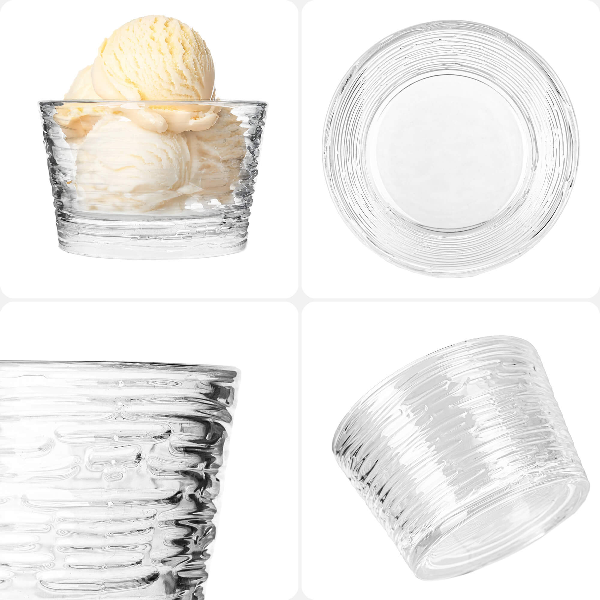 Pucharek do lodów Torza 290ml bez nóżki wzór kora 1 szt.