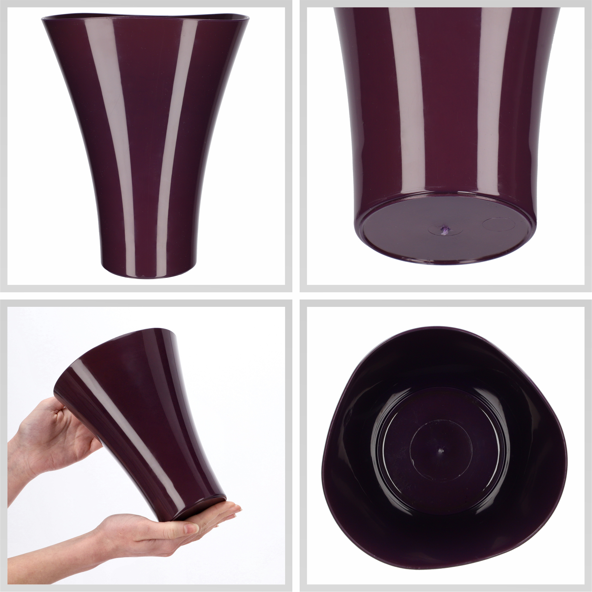 Doniczka na kwiaty Meria 17 cm, śliwka