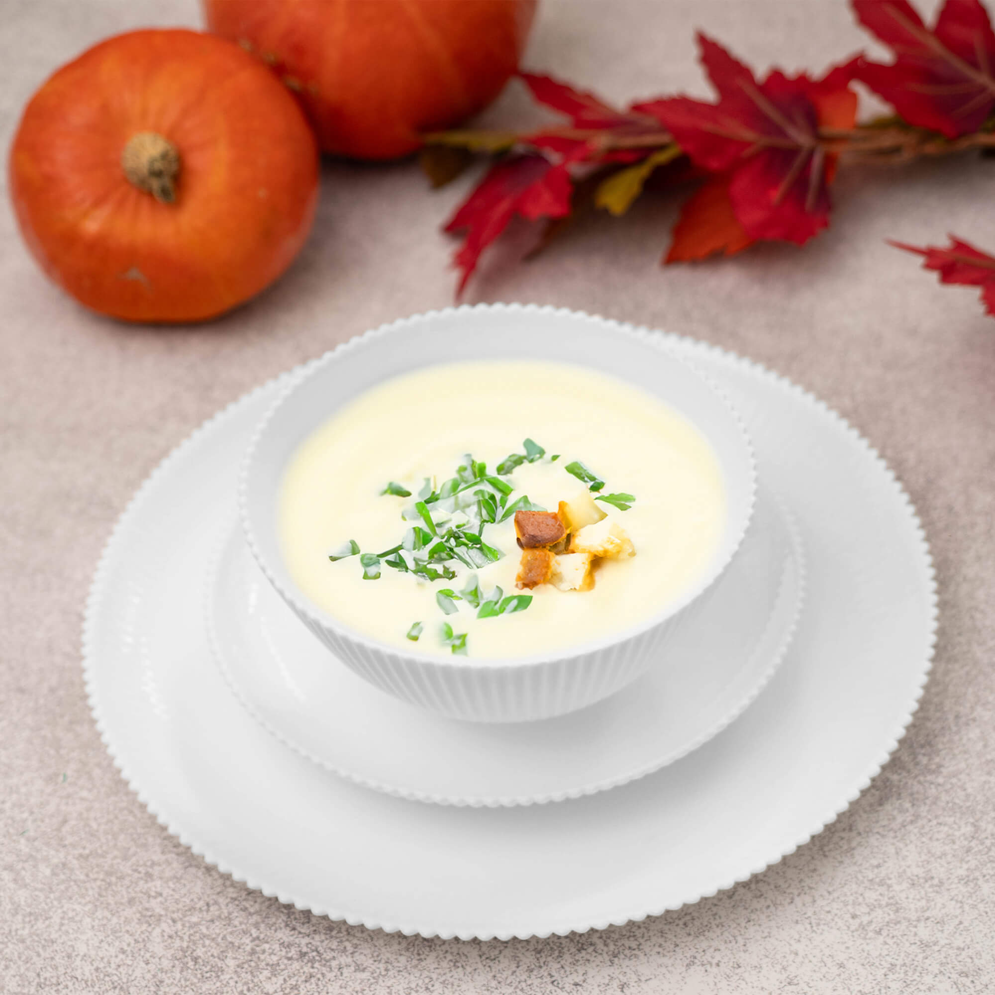 Zestaw obiadowy Regno biały 2 komplety