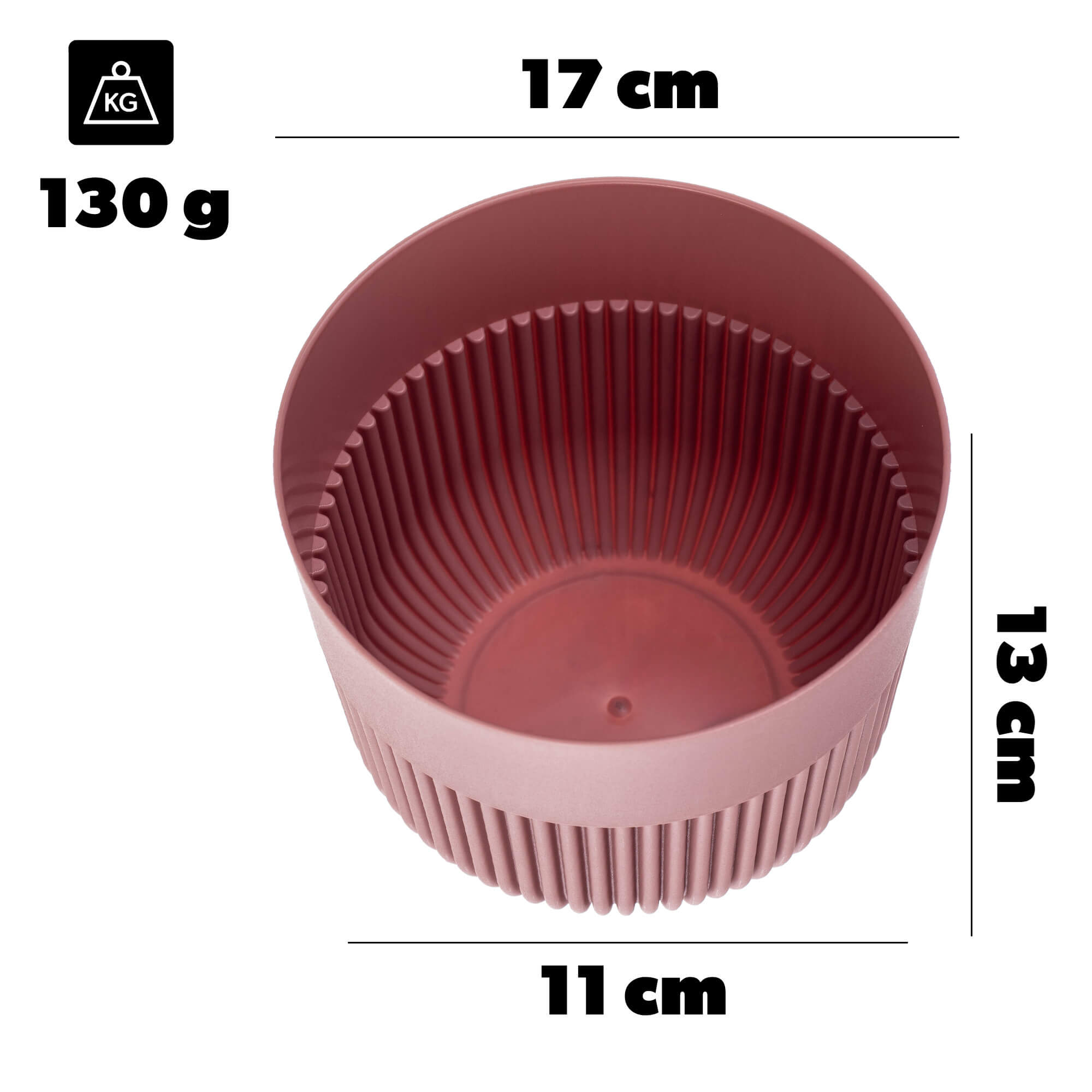 Doniczka osłonka Ornon 17 cm pudrowy róż