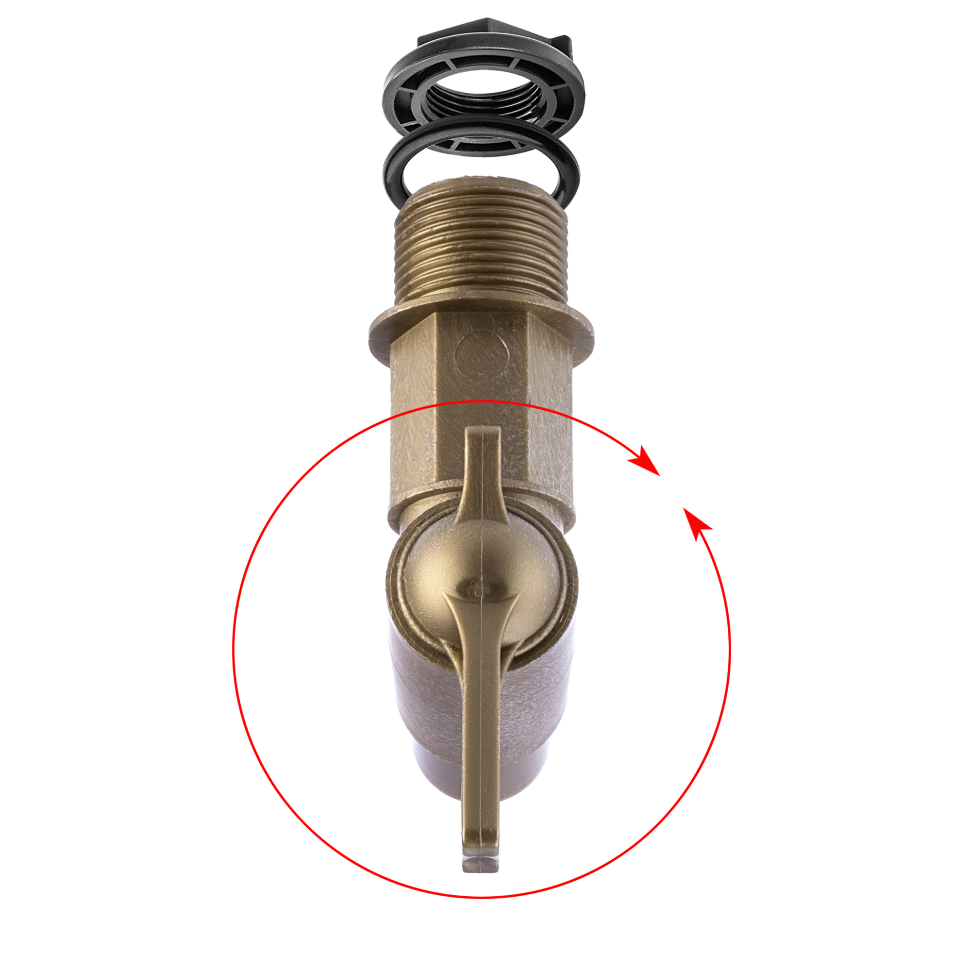Kranik do zbiornika na deszczówkę Zonea złoty