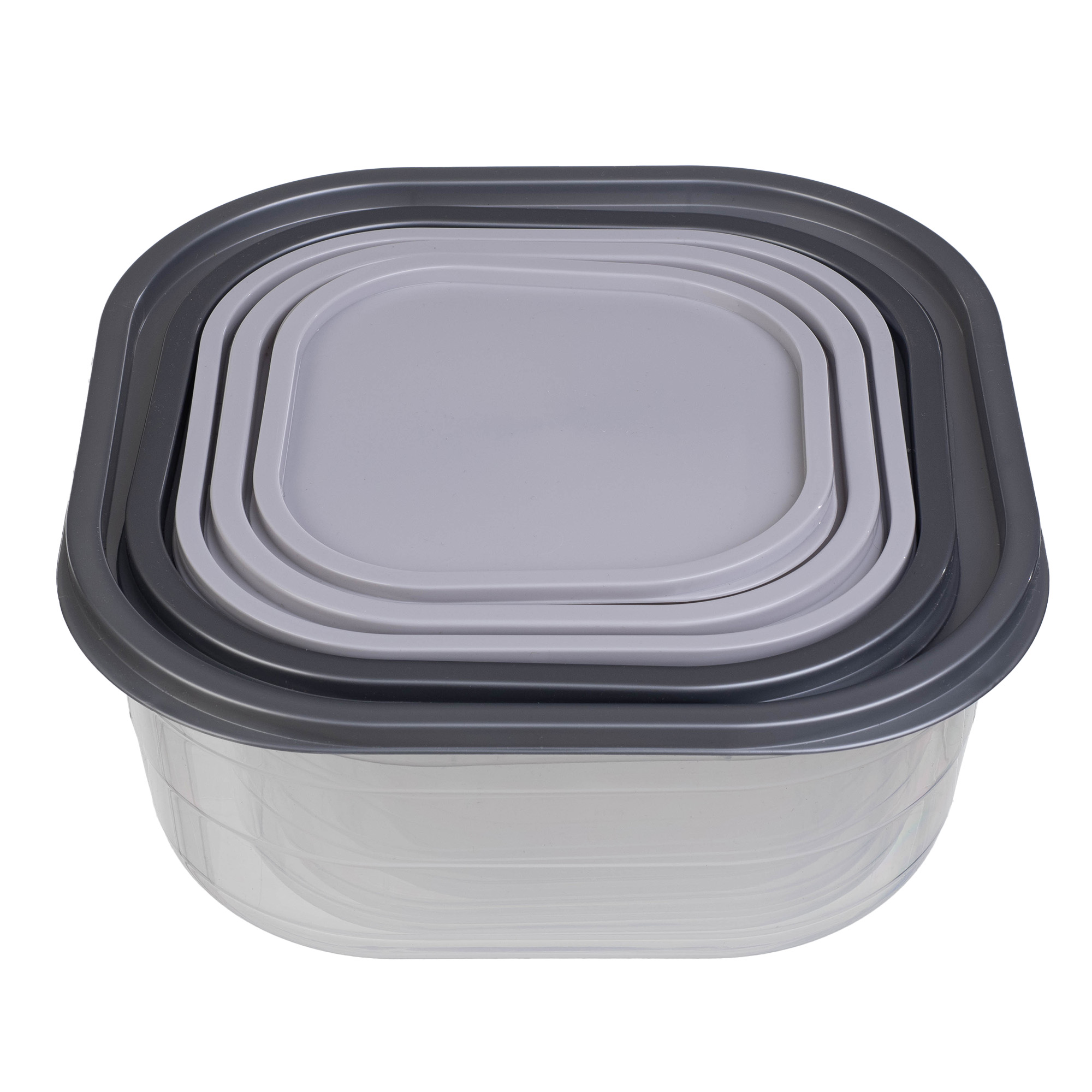 Pojemniki na żywność Reus kwadratowe 5szt, czarne