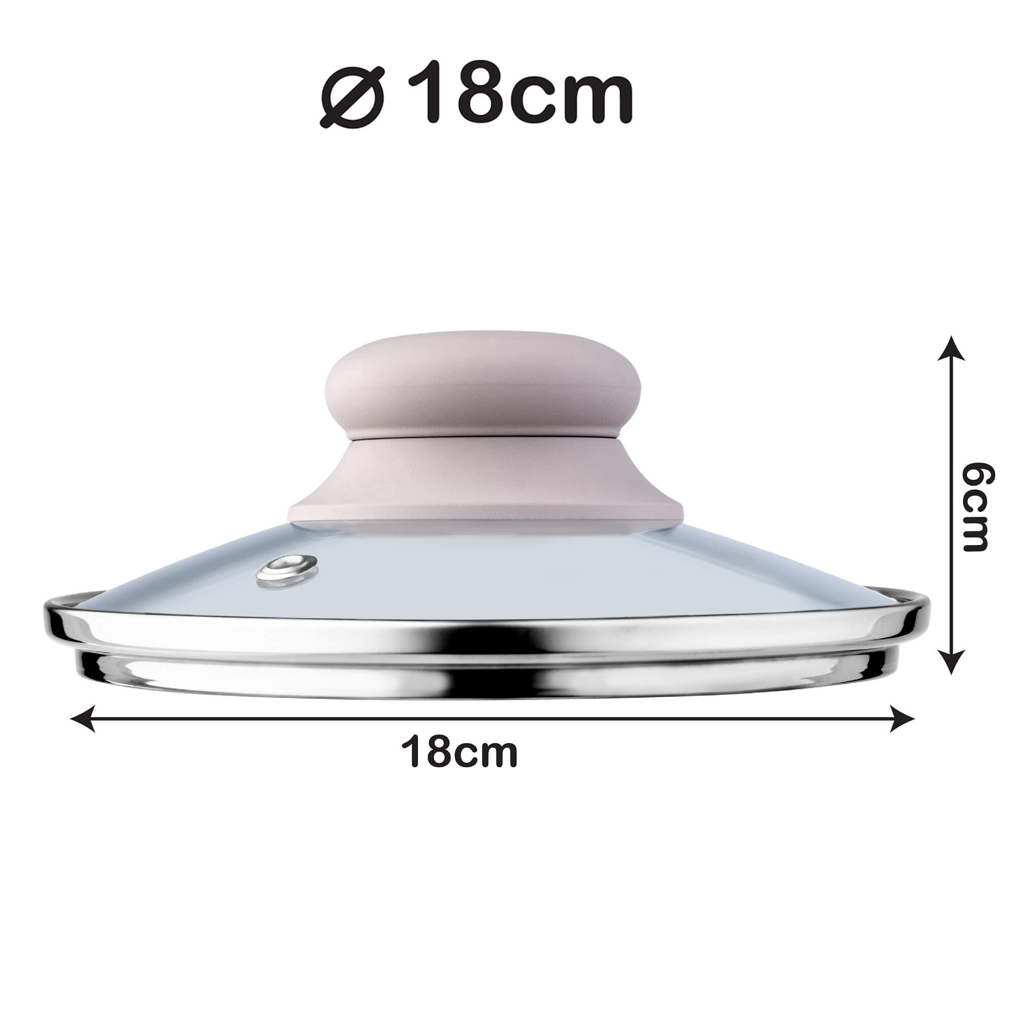 Pokrywa żaroodporna Tolfa z sylikonowym uchwytem, 20 cm