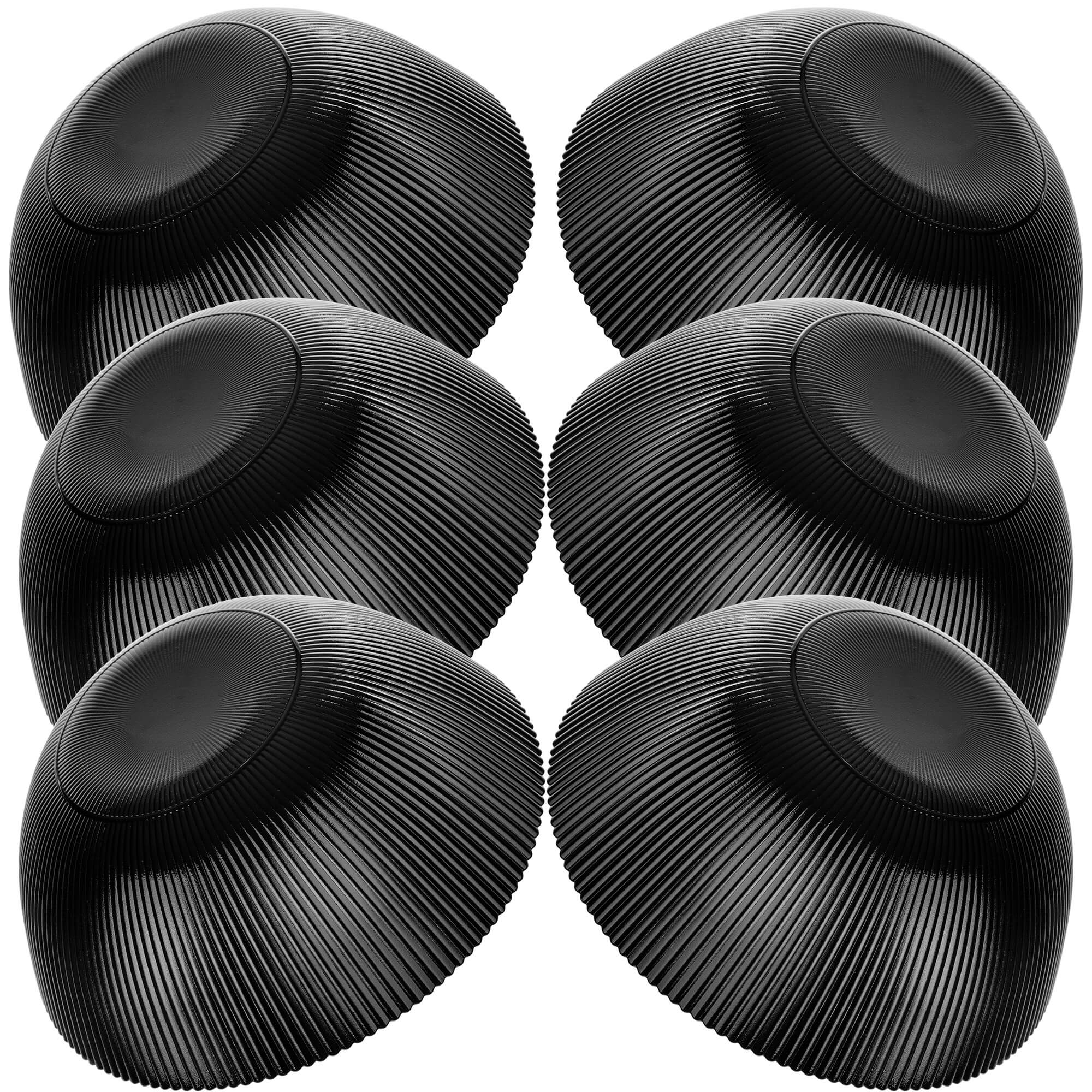 Salaterka szklana Regno 20.3 cm czarna 6 szt.