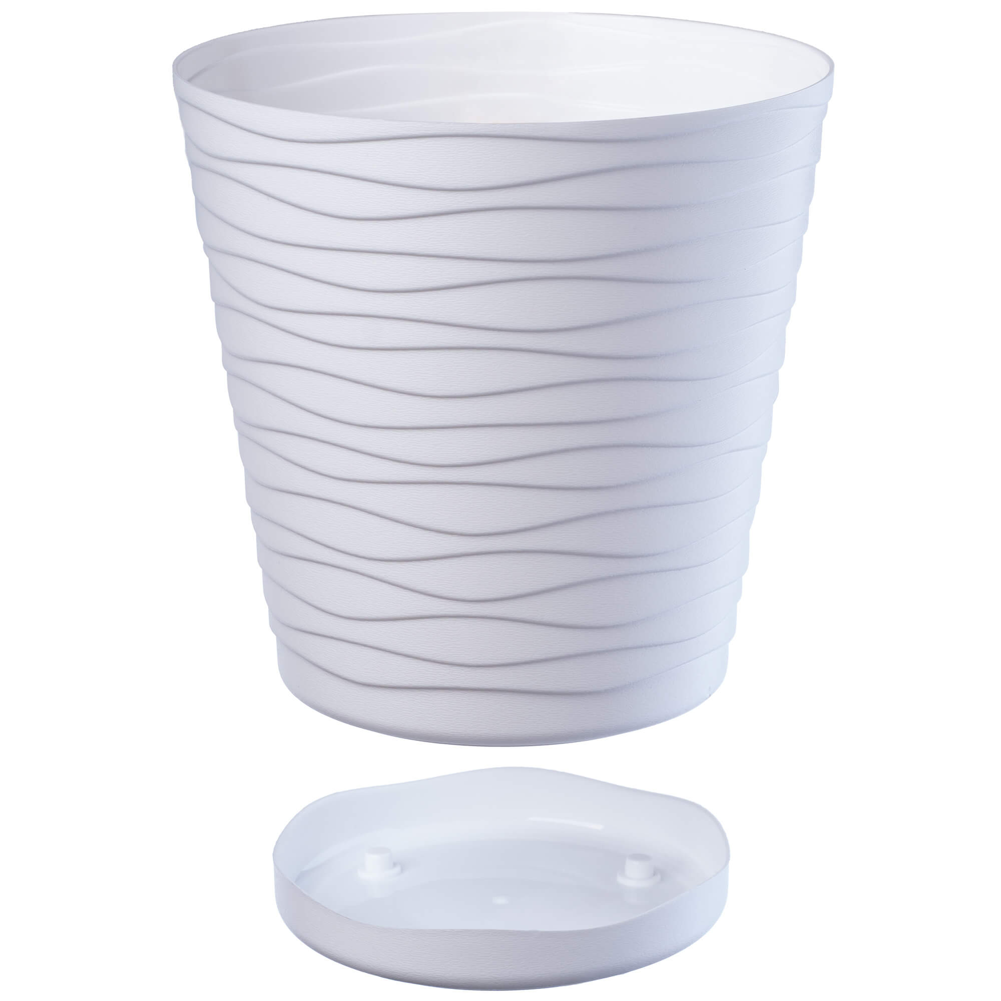 Doniczka z podstawką Greve 21 cm, biała