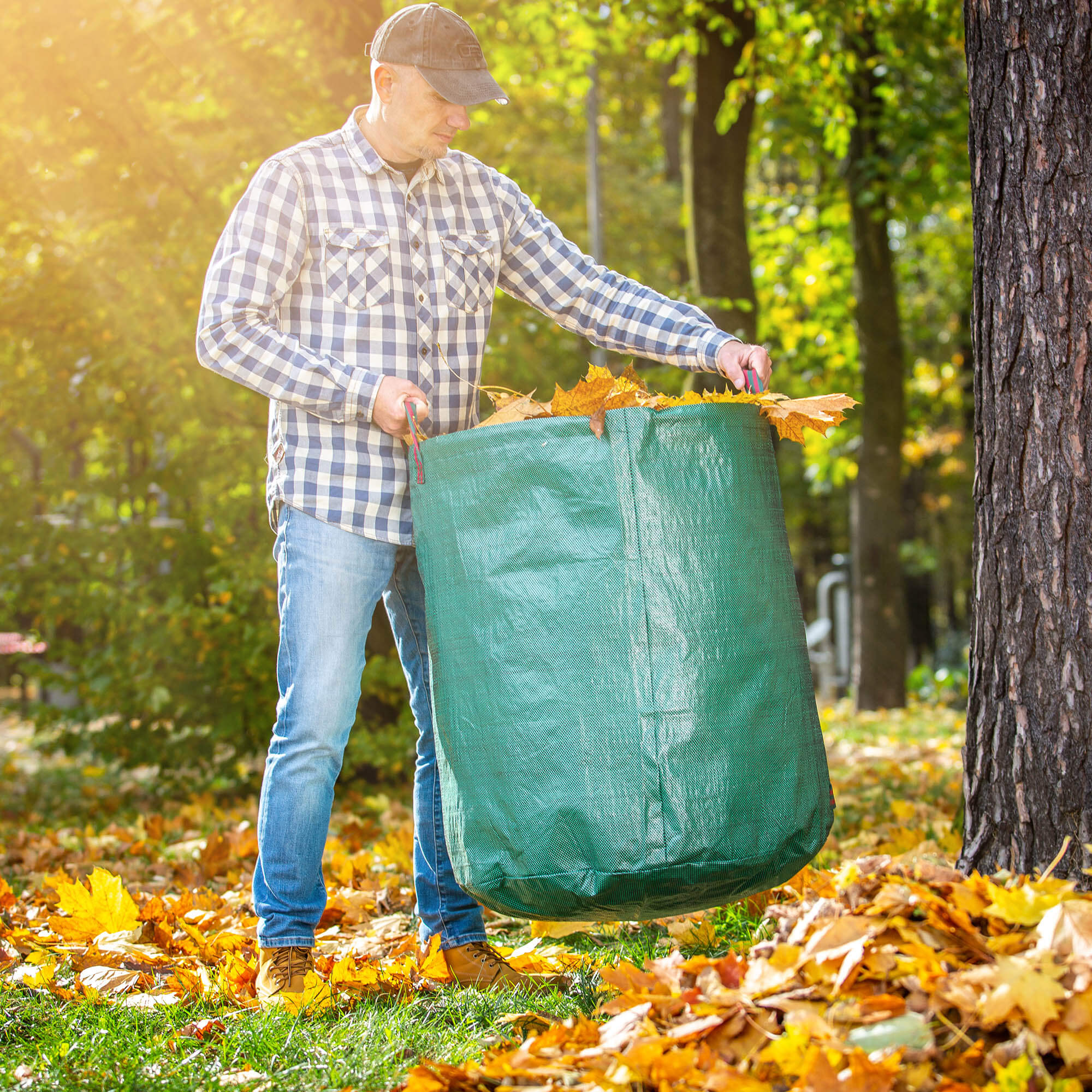 Składany kosz ogrodowy Montbard 270L zielony